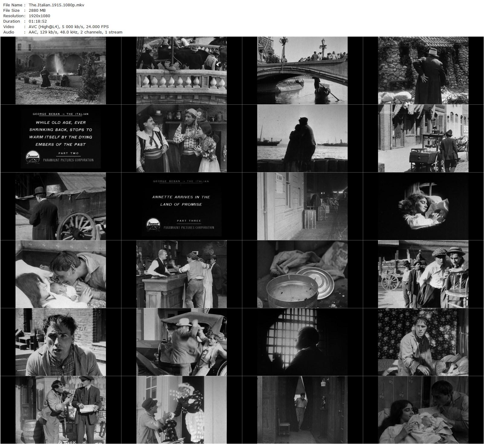 The Italian (1915) Reginald Barker, George Beban, Clara Williams, J. Frank Burke-poster