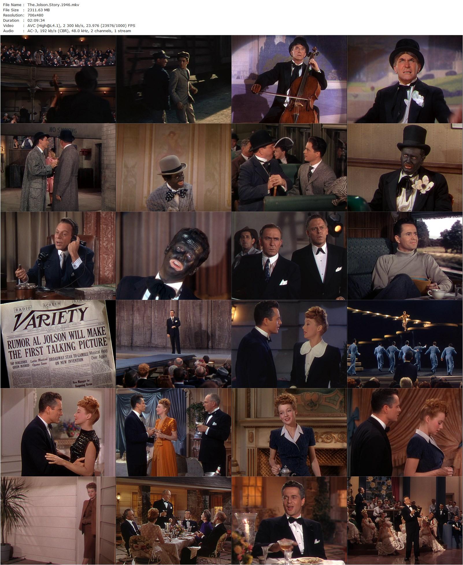 The Jolson Story (1946) Alfred E. Green, Larry Parks, Evelyn Keyes, William Demarest-poster