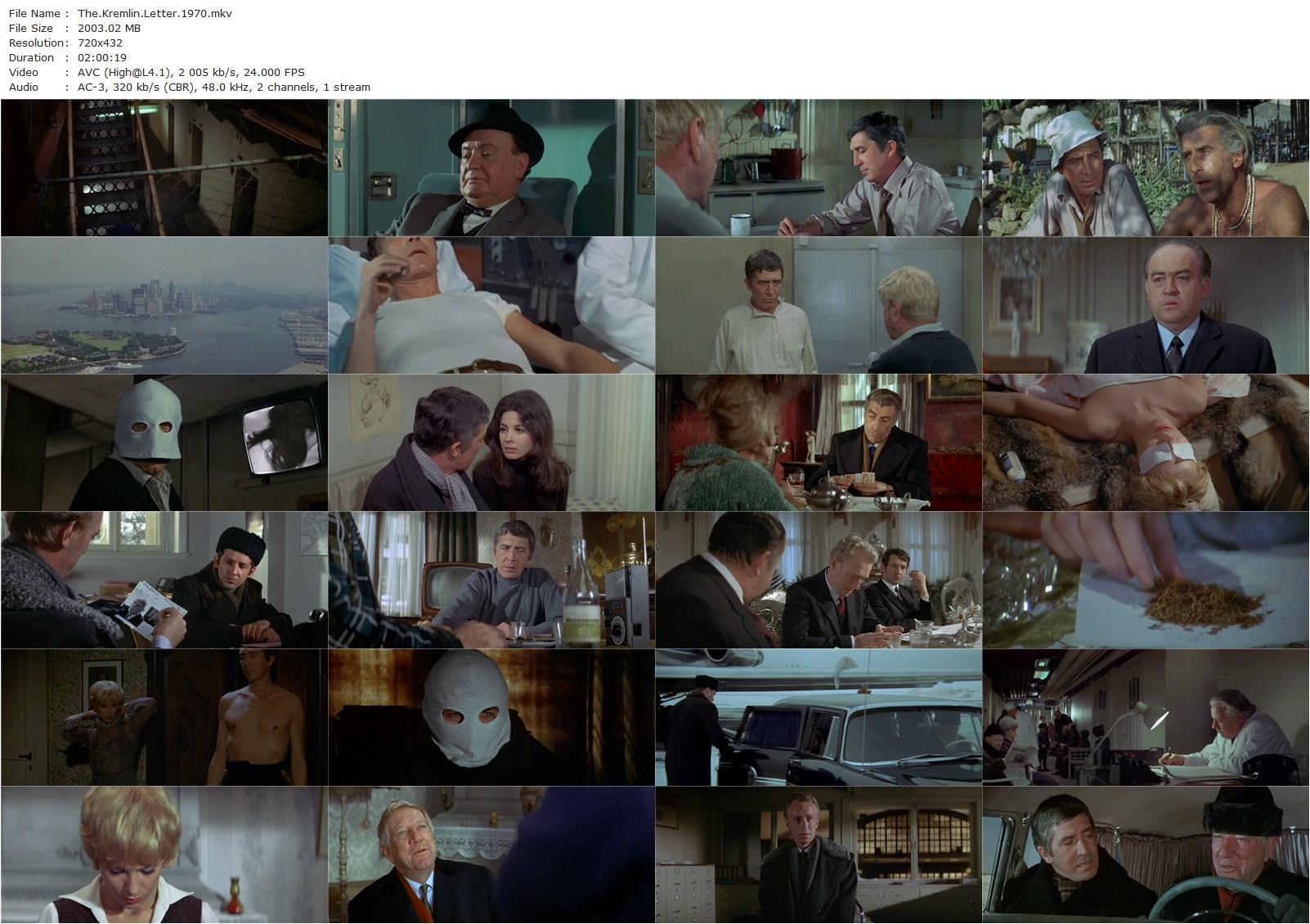 The Kremlin Letter (1970) John Huston, Bibi Andersson, Richard Boone, Nigel Green-poster