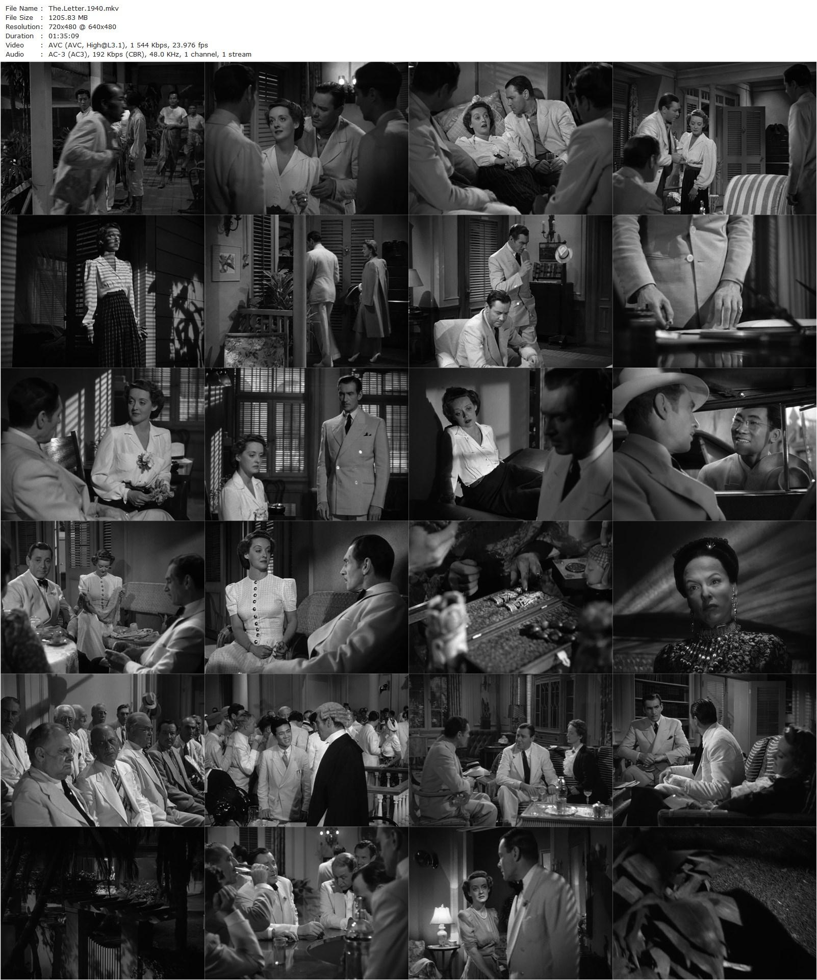 The Letter (1940) William Wyler, Bette Davis, Herbert Marshall, James Stephenson-poster