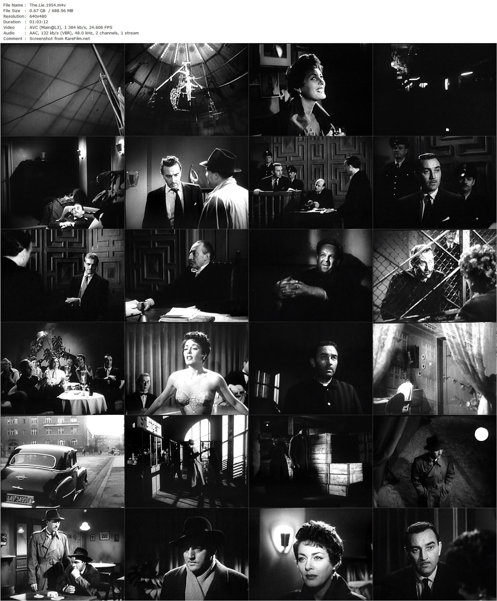 The Lie (1954) Harold Young, Lee Bowman, Ramsay Ames, Harald Maresch-poster