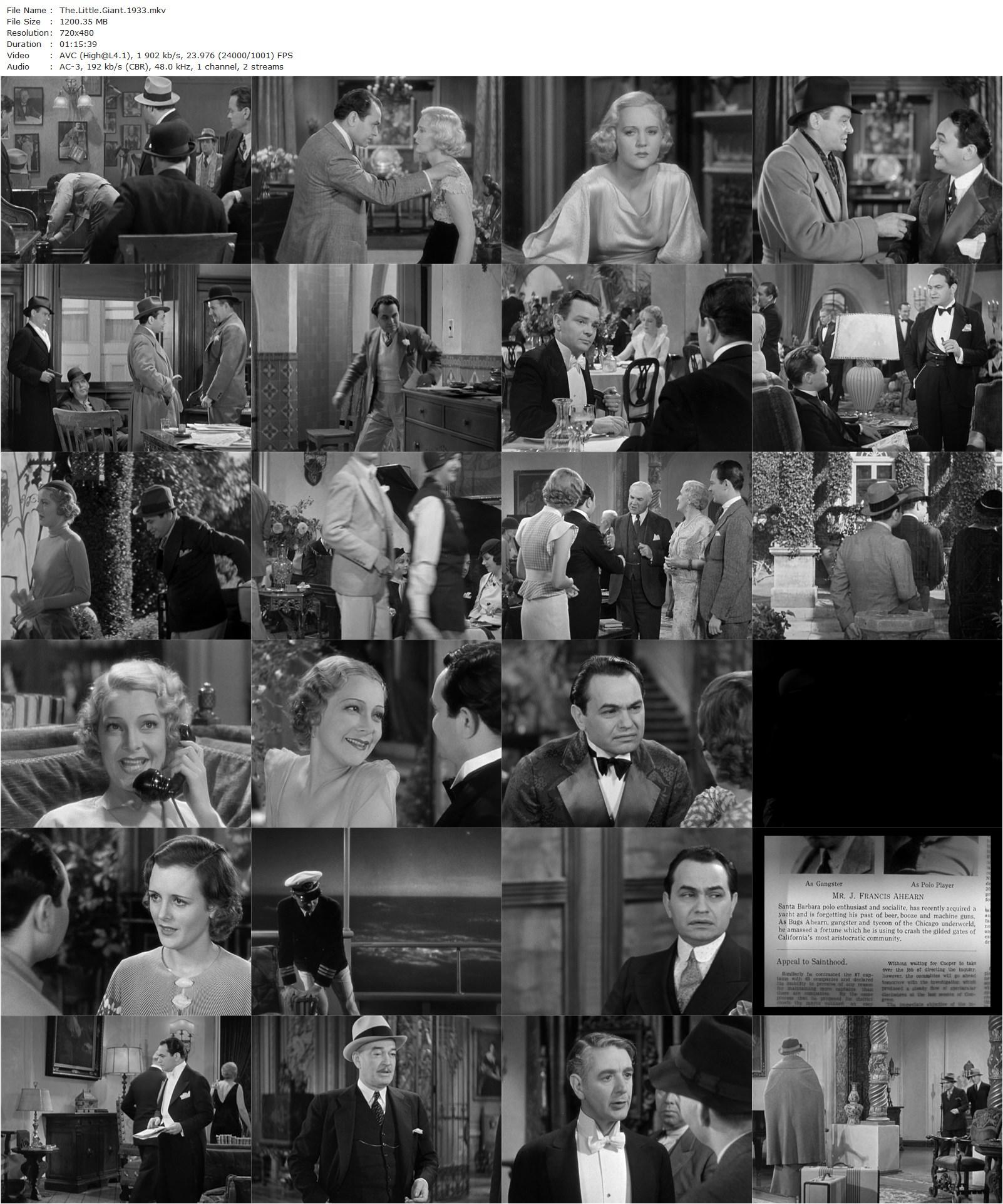 The Little Giant (1933) Roy Del Ruth, Edward G. Robinson, Mary Astor, Helen Vinson-poster