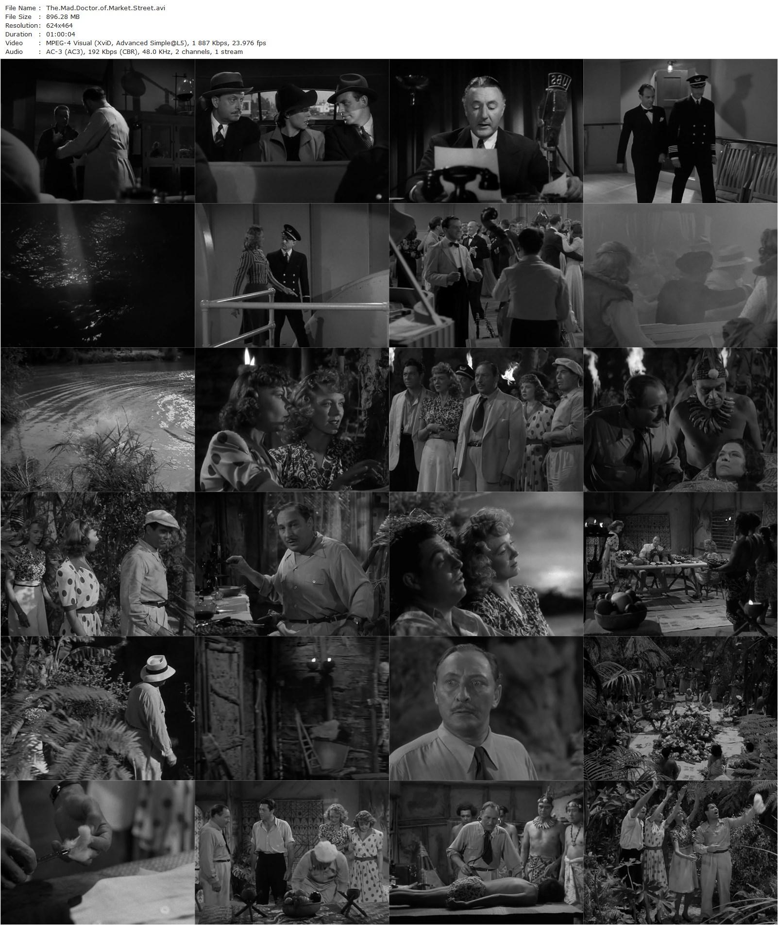 The Mad Doctor of Market Street (1942) Joseph H. Lewis, Lionel Atwill, Una Merkel, Claire Dodd-poster