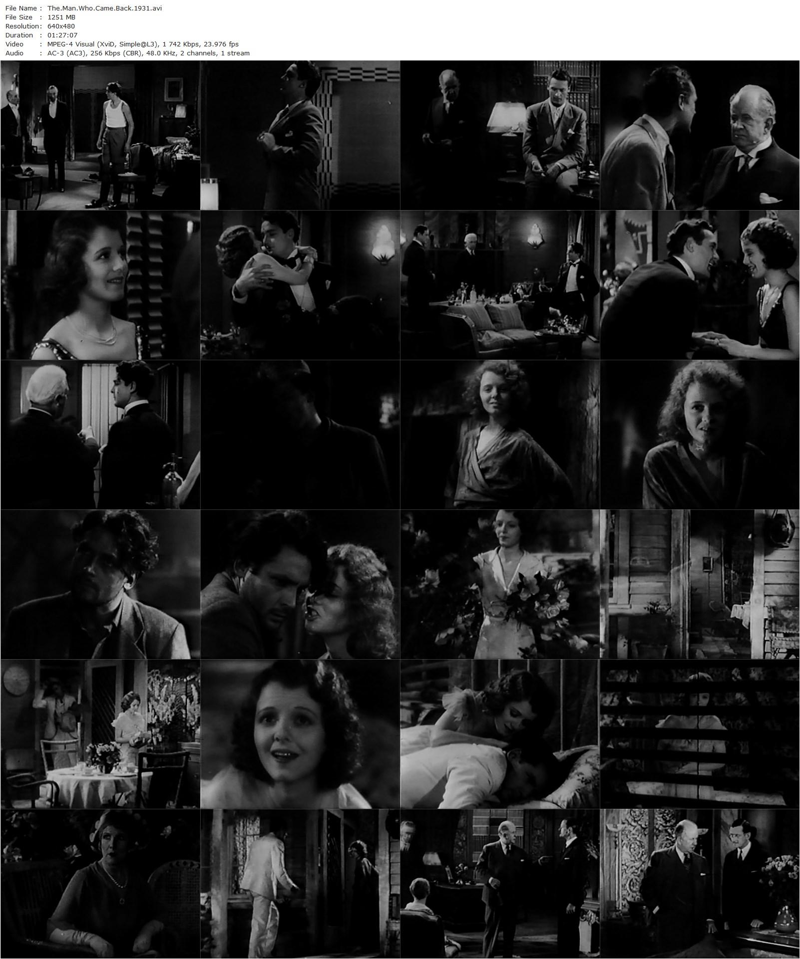 The Man Who Came Back (1931) Raoul Walsh, Janet Gaynor, Charles Farrell, Kenneth MacKenna-poster