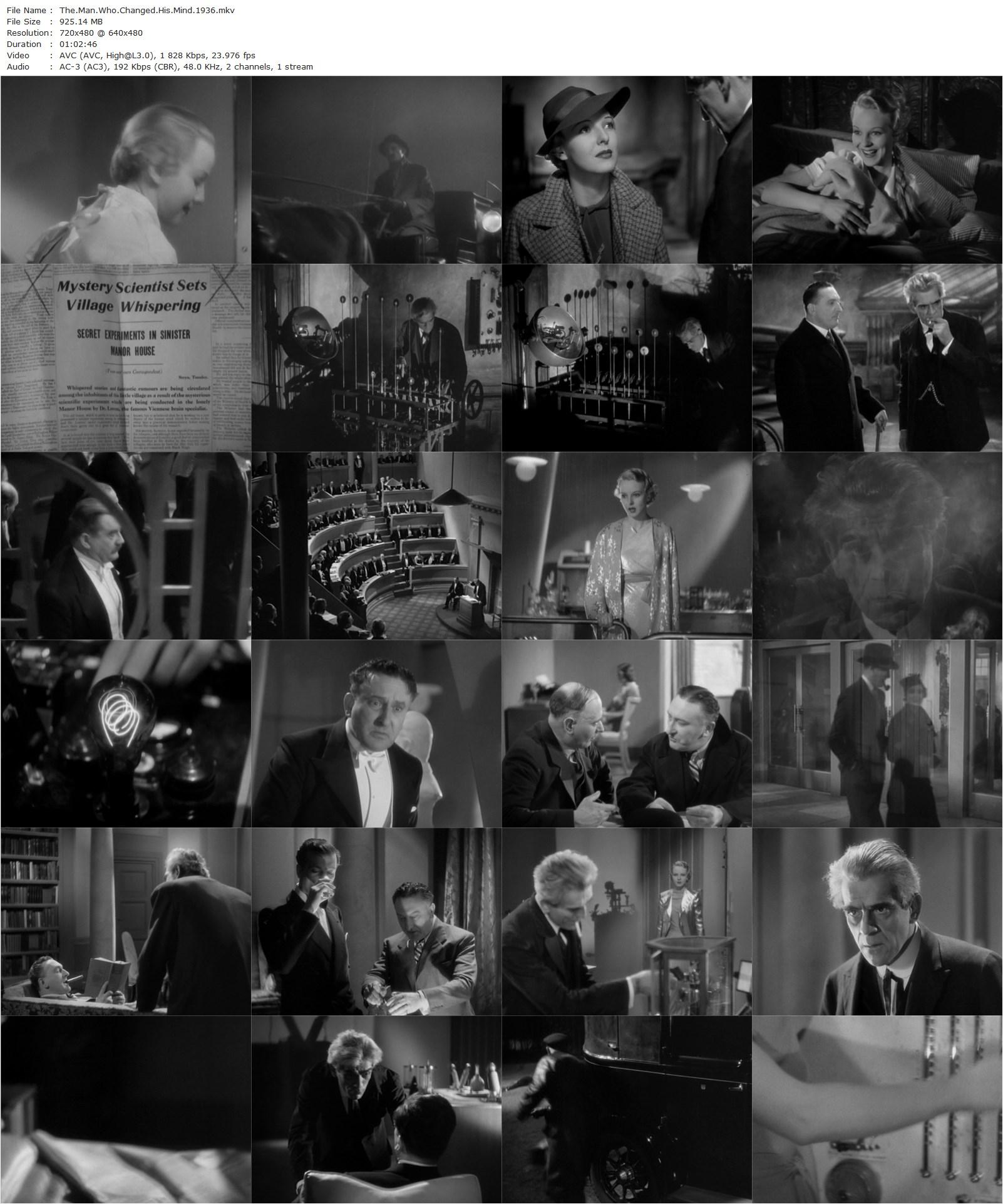 The Man Who Changed His Mind (1936) Robert Stevenson, Boris Karloff, Anna Lee, John Loder-poster