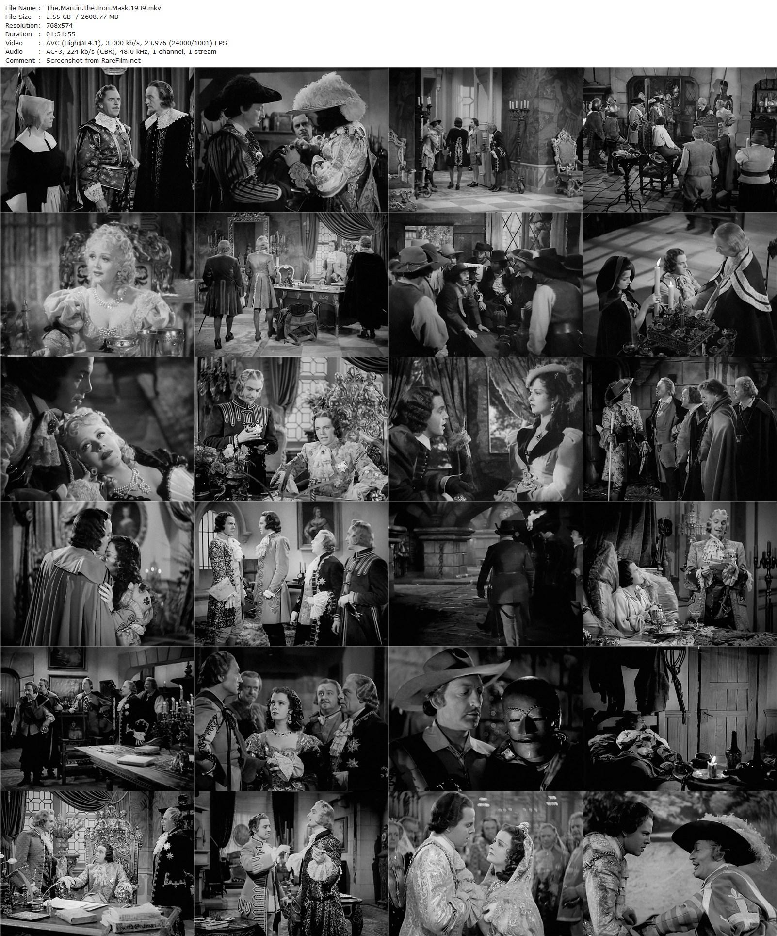 The Man In the Iron Mask (1939) James Whale, Louis Hayward, Joan Bennett, Warren William-poster