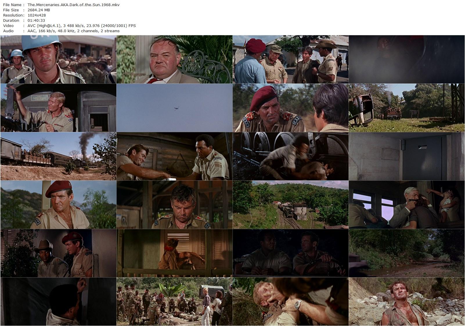 The Mercenaries AKA Dark of the Sun (1968) Jack Cardiff, Rod Taylor, Yvette Mimieux, Peter Carsten-poster