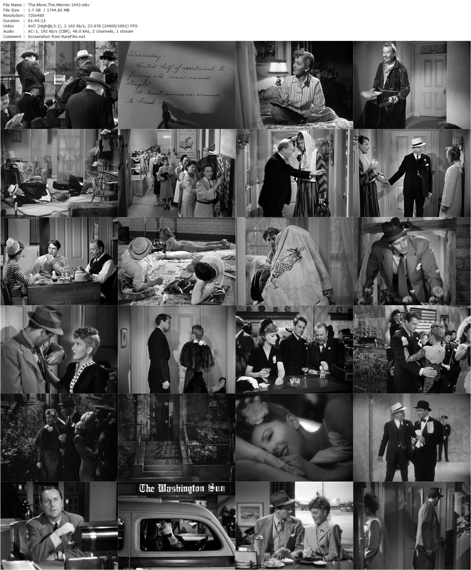 The More the Merrier (1943) George Stevens, Jean Arthur, Joel McCrea, Charles Coburn-poster