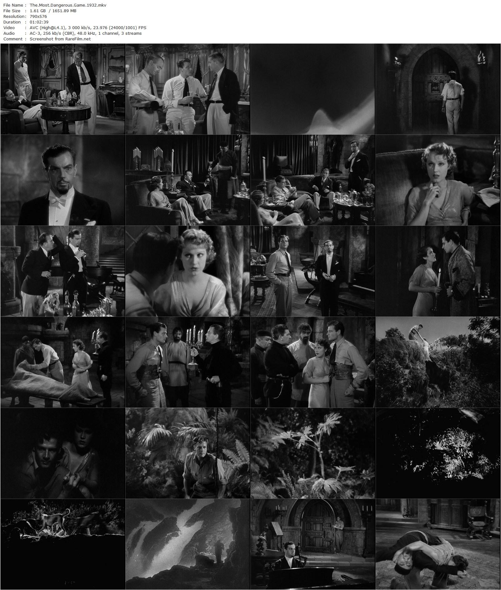 The Most Dangerous Game (1932) Irving Pichel, Ernest B. Schoedsack, Joel McCrea, Fay Wray, Leslie Banks-poster