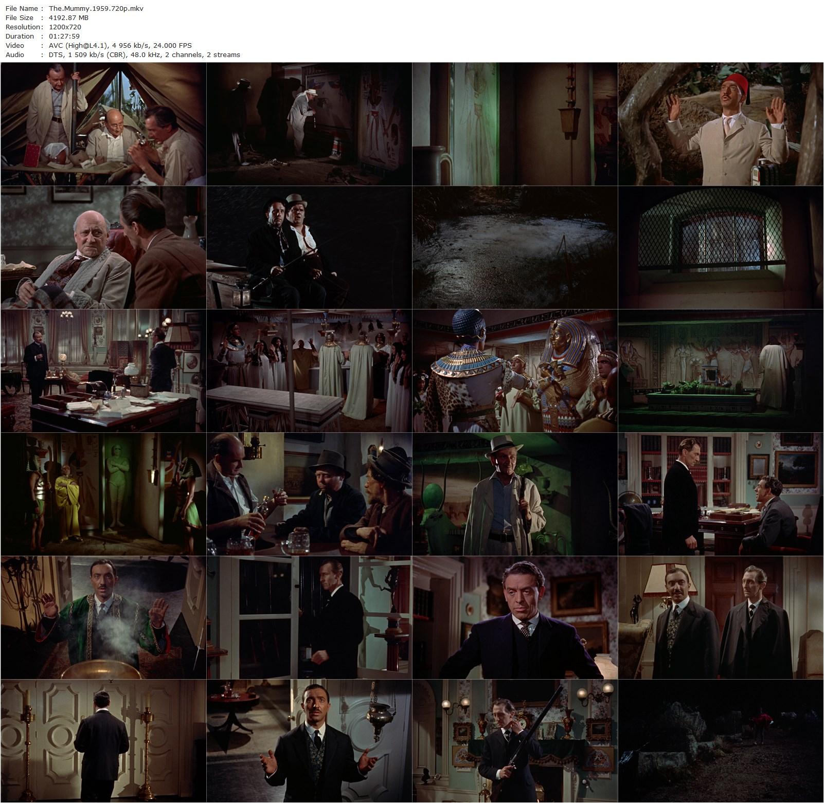 The Mummy (1959) Terence Fisher, Peter Cushing, Christopher Lee, Yvonne Furneaux-poster