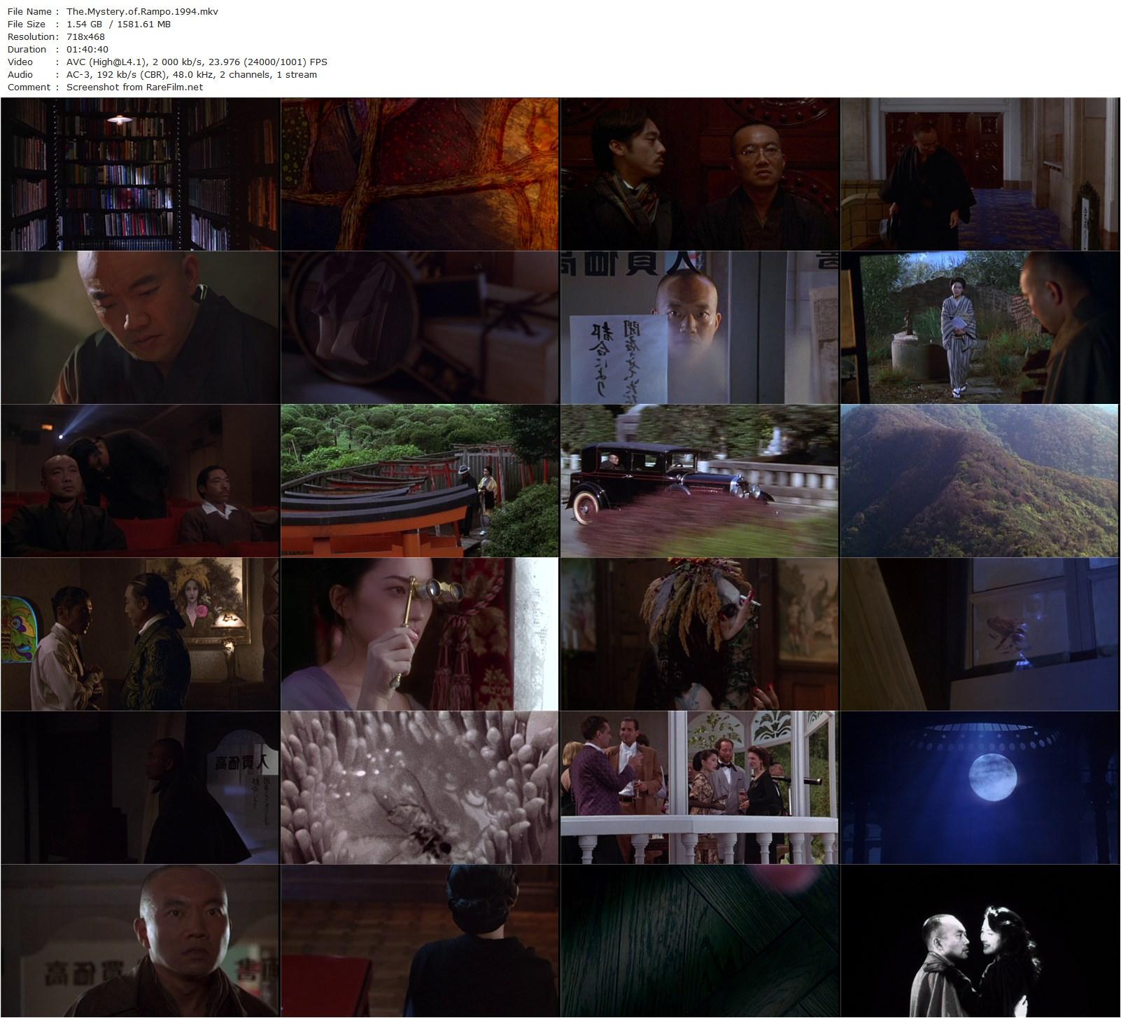 Rampo (1994) Rintarô Mayuzumi, Kazuyoshi Okuyama, Naoto Takenaka, Michiko Hada, Masahiro Motoki-poster