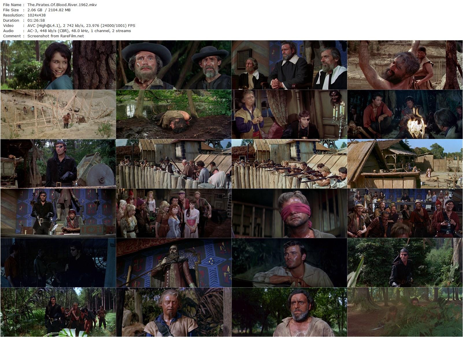 The Pirates of Blood River (1962) John Gilling, Kerwin Mathews, Glenn Corbett, Christopher Lee-poster