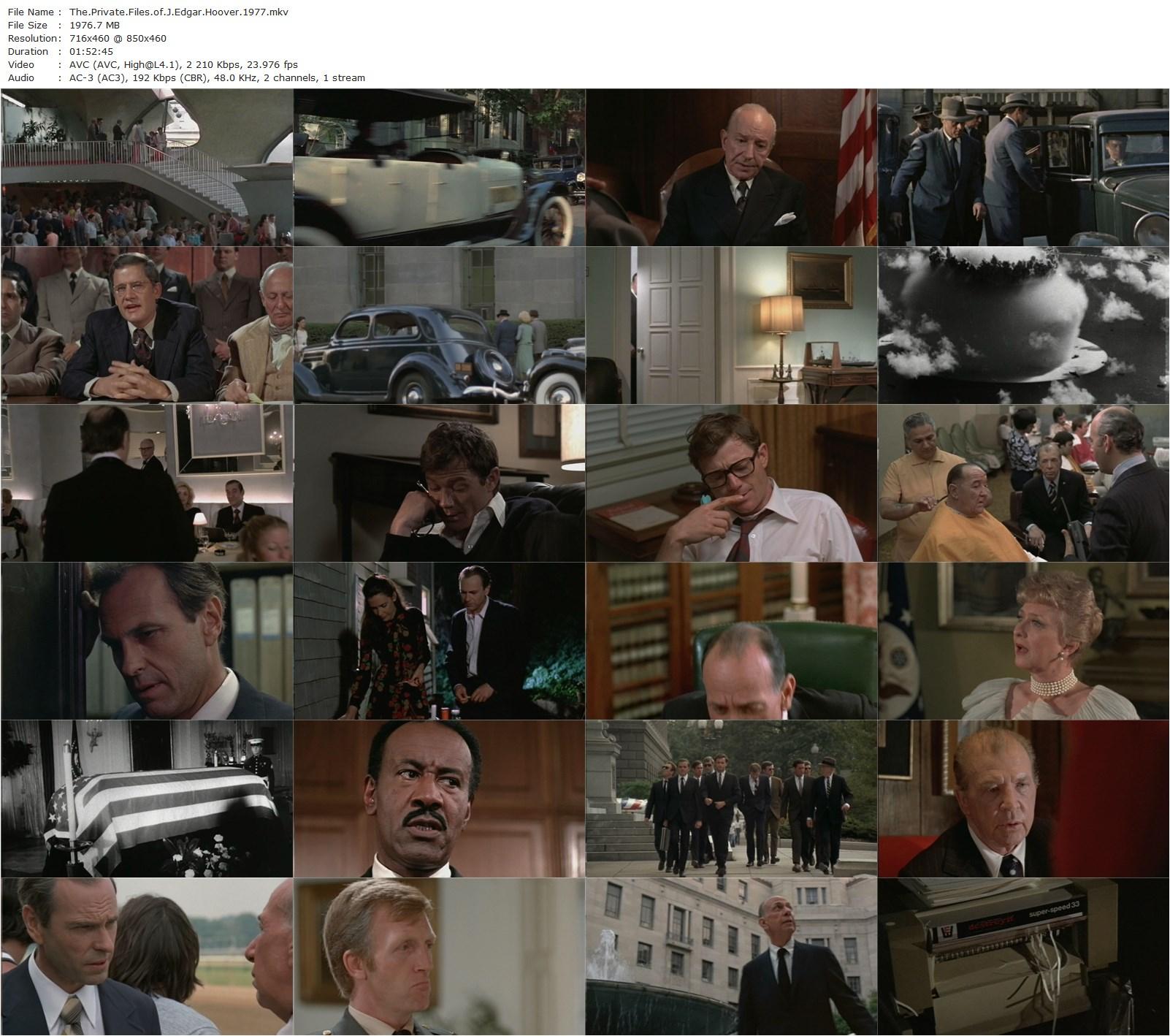 The Private Files of J. Edgar Hoover (1977) Larry Cohen, Broderick Crawford, James Wainwright, Michael Parks-poster