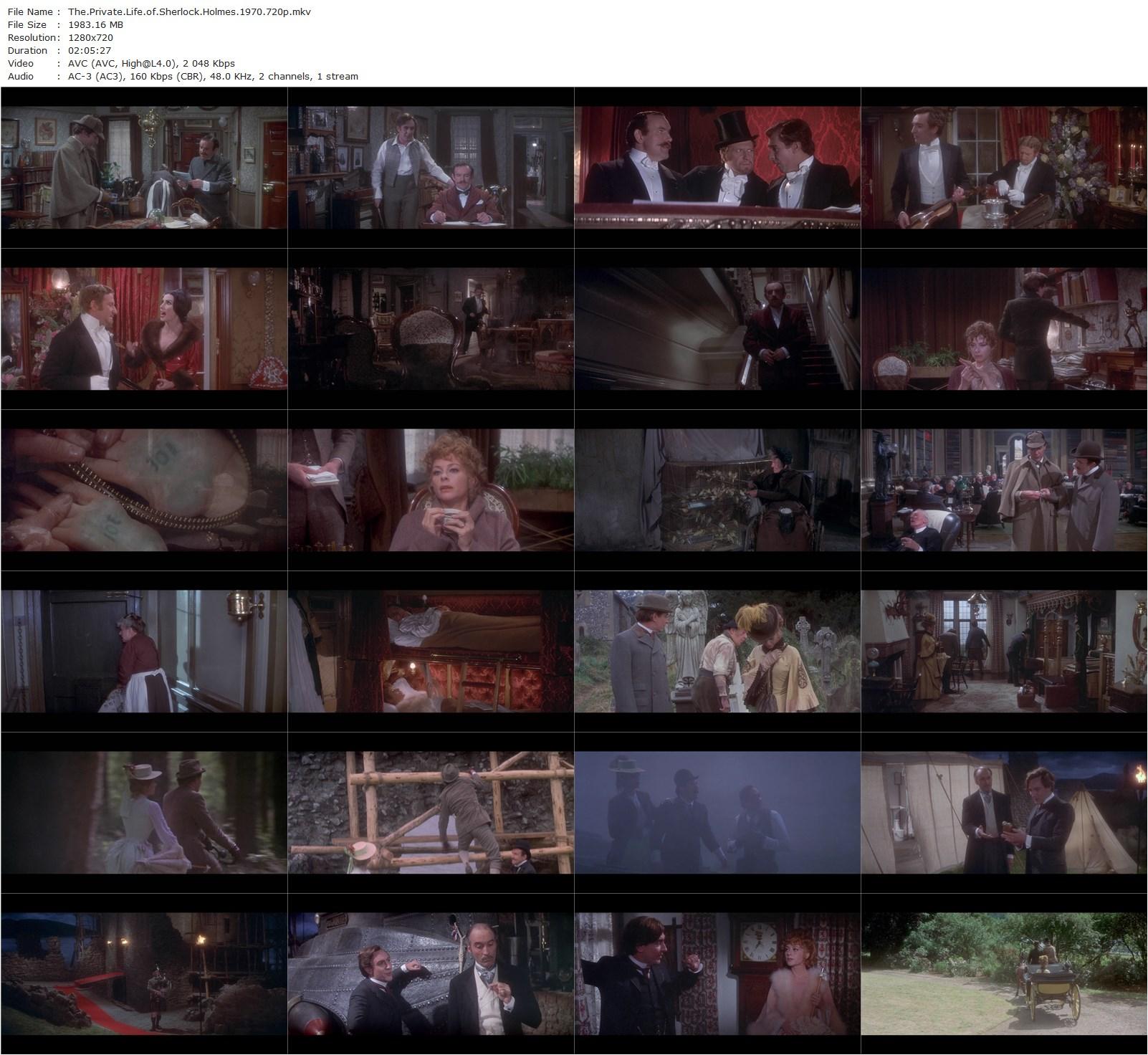 The Private Life of Sherlock Holmes (1970) Billy Wilder, Robert Stephens, Christopher Lee, Colin Blakely-poster