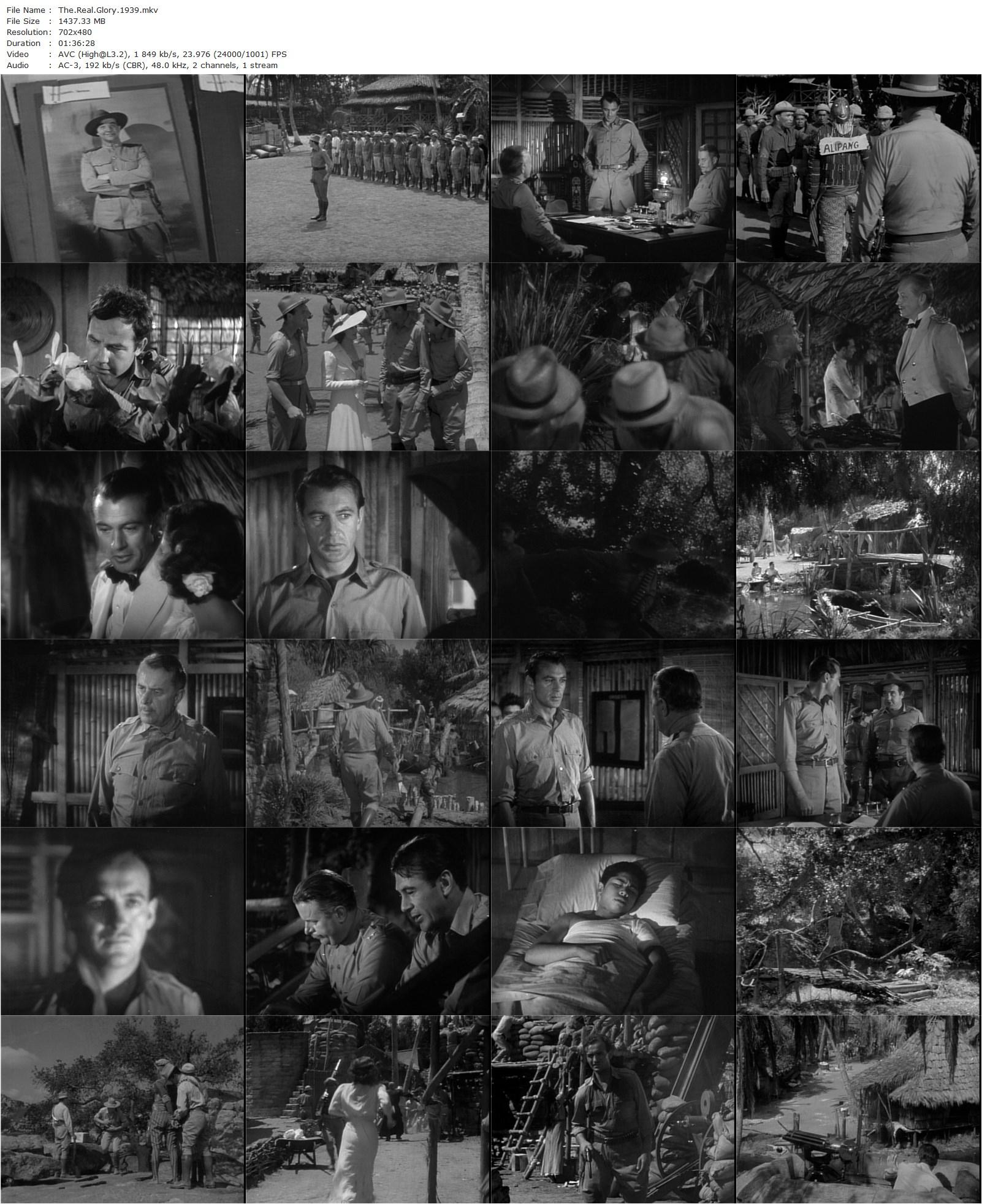 The Real Glory (1939) Henry Hathaway, Gary Cooper, David Niven, Andrea Leeds-poster