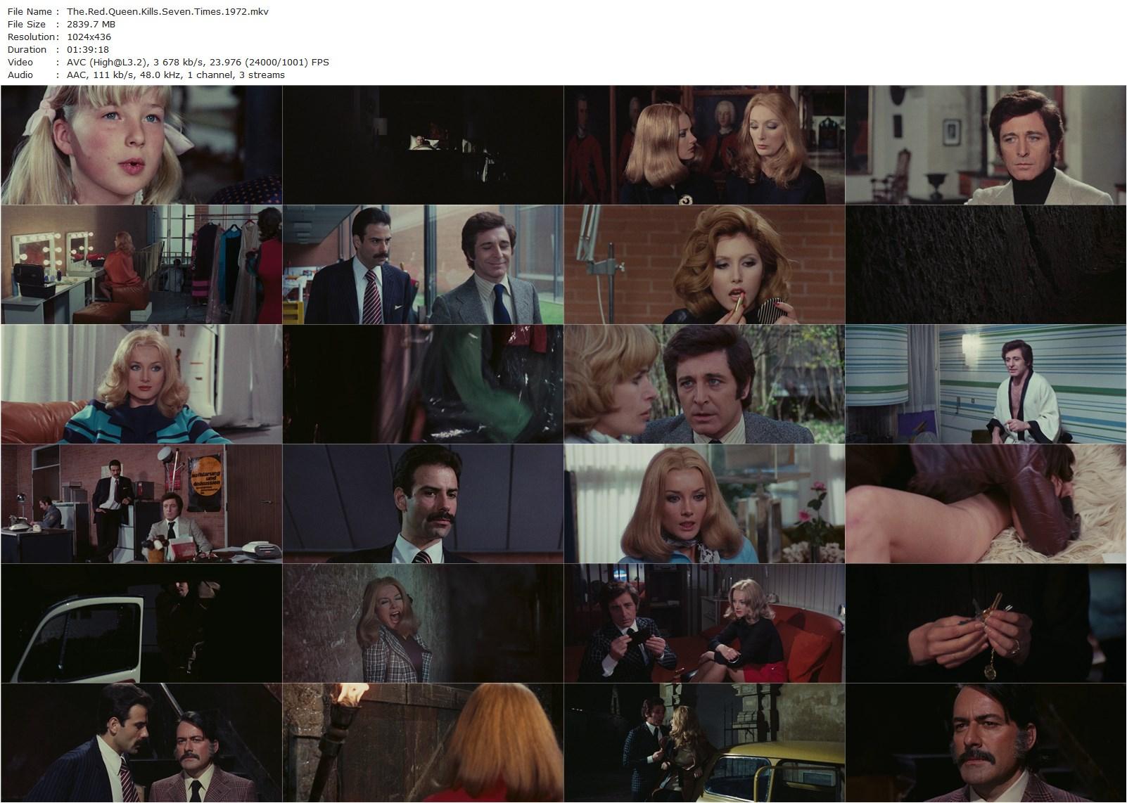 The Lady in Red Kills Seven Times AKA La dama rossa uccide sette volte (1972) Emilio Miraglia, Barbara Bouchet, Ugo Pagliai, Marina Malfatti-poster