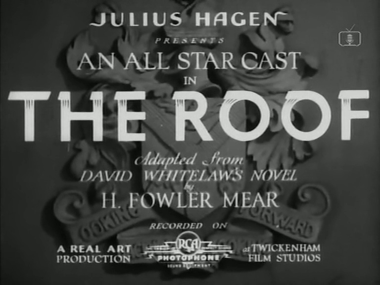 The Roof (1933) George A. Cooper, Leslie Perrins, Michael Hogan, Russell Thorndike