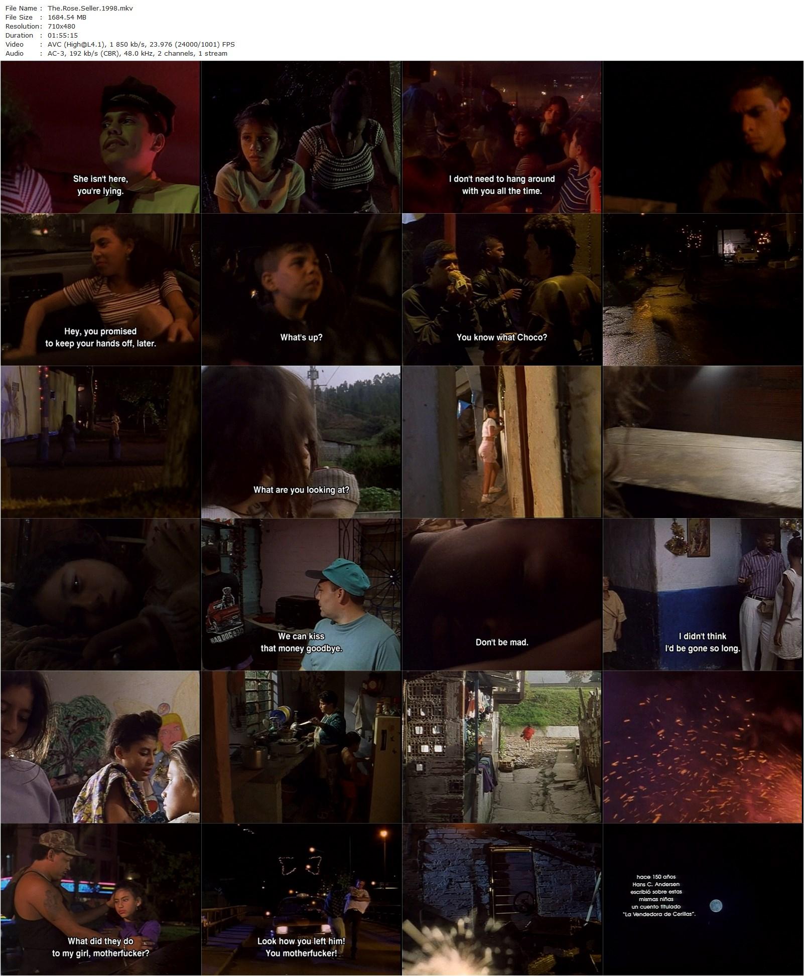 The Rose Seller AKA La vendedora de rosas (1998) Víctor Gaviria, Leidy María ‘Lady’ Tabares, Marta Correa, Mileider Gil-poster