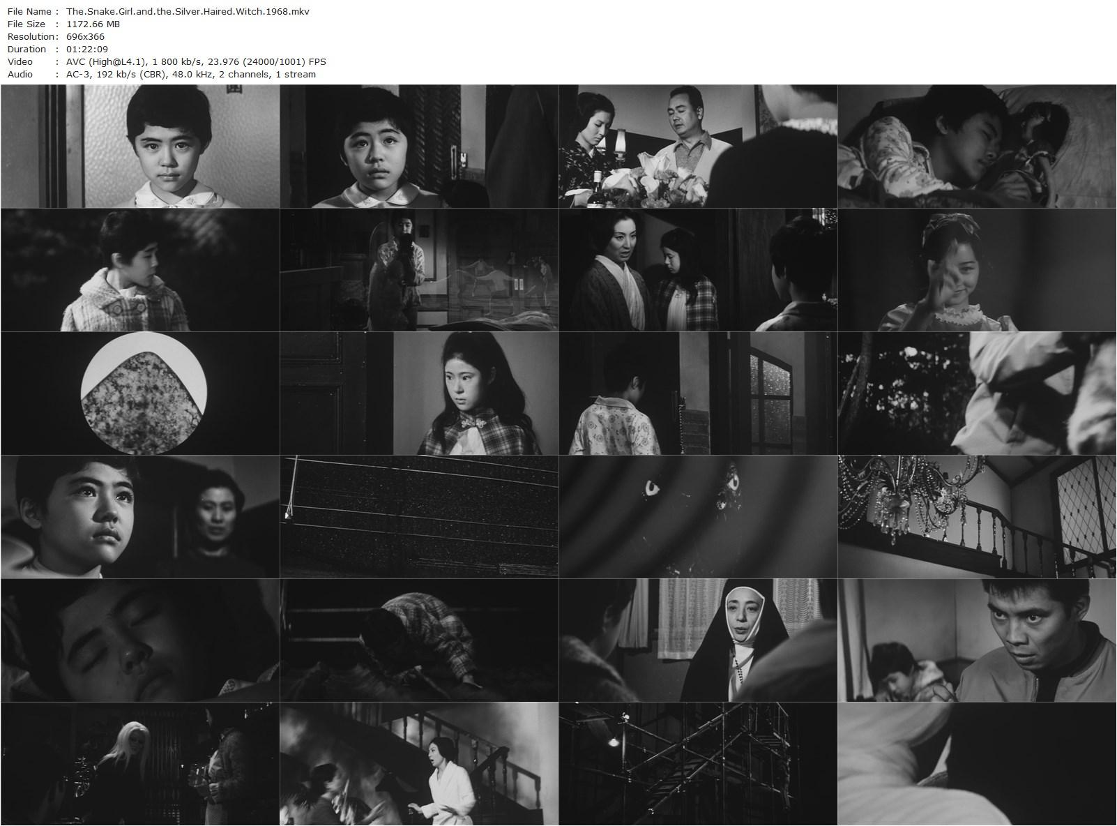 The Snake Girl and the Silver-Haired Witch AKA Hebi musume to hakuhatsuma (1968) Noriaki Yuasa, Yûko Hamada, Sachiko Meguro, Yachie Matsui-poster