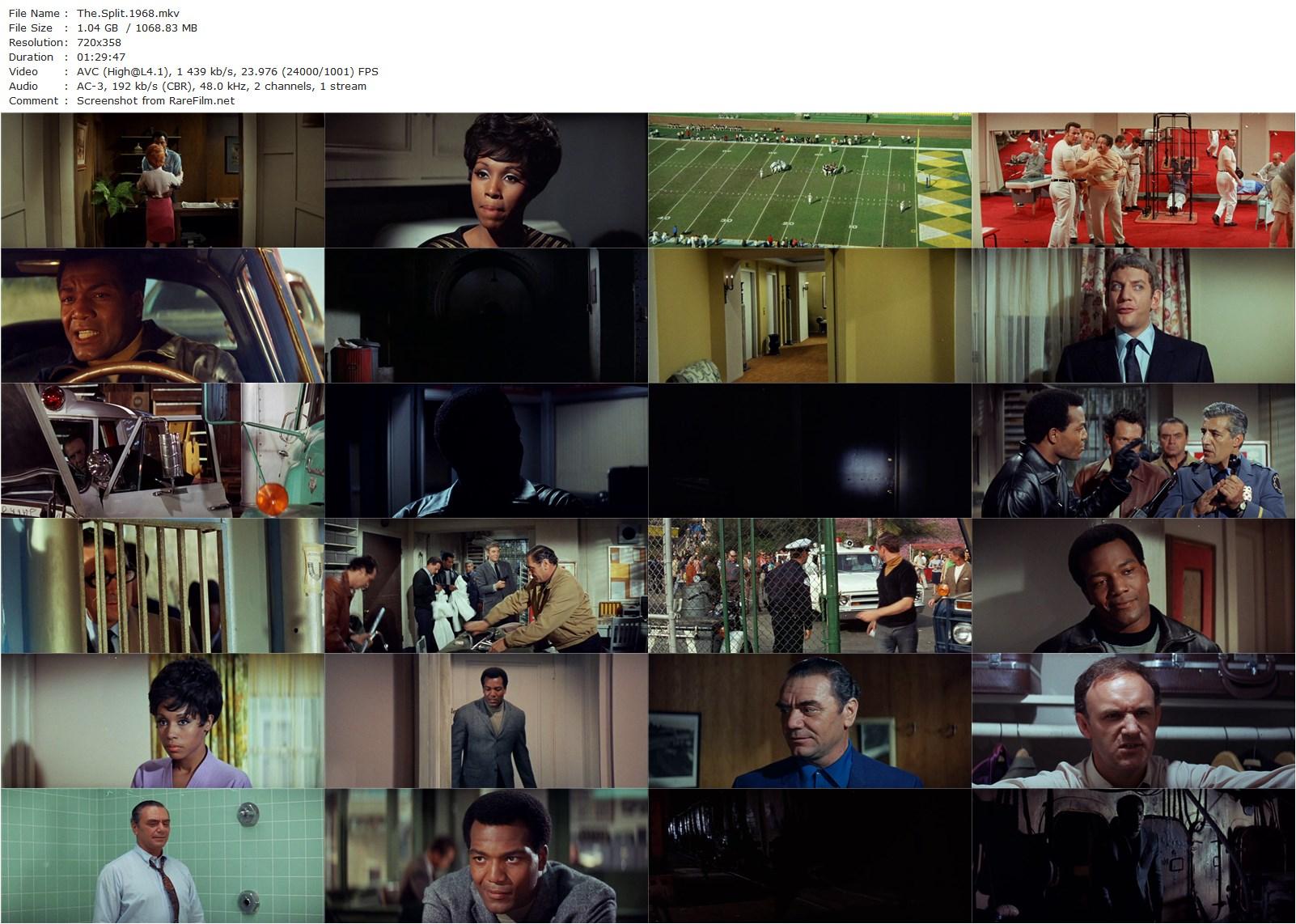 The Split (1968) Gordon Flemyng, Jim Brown, Diahann Carroll, Ernest Borgnine-poster