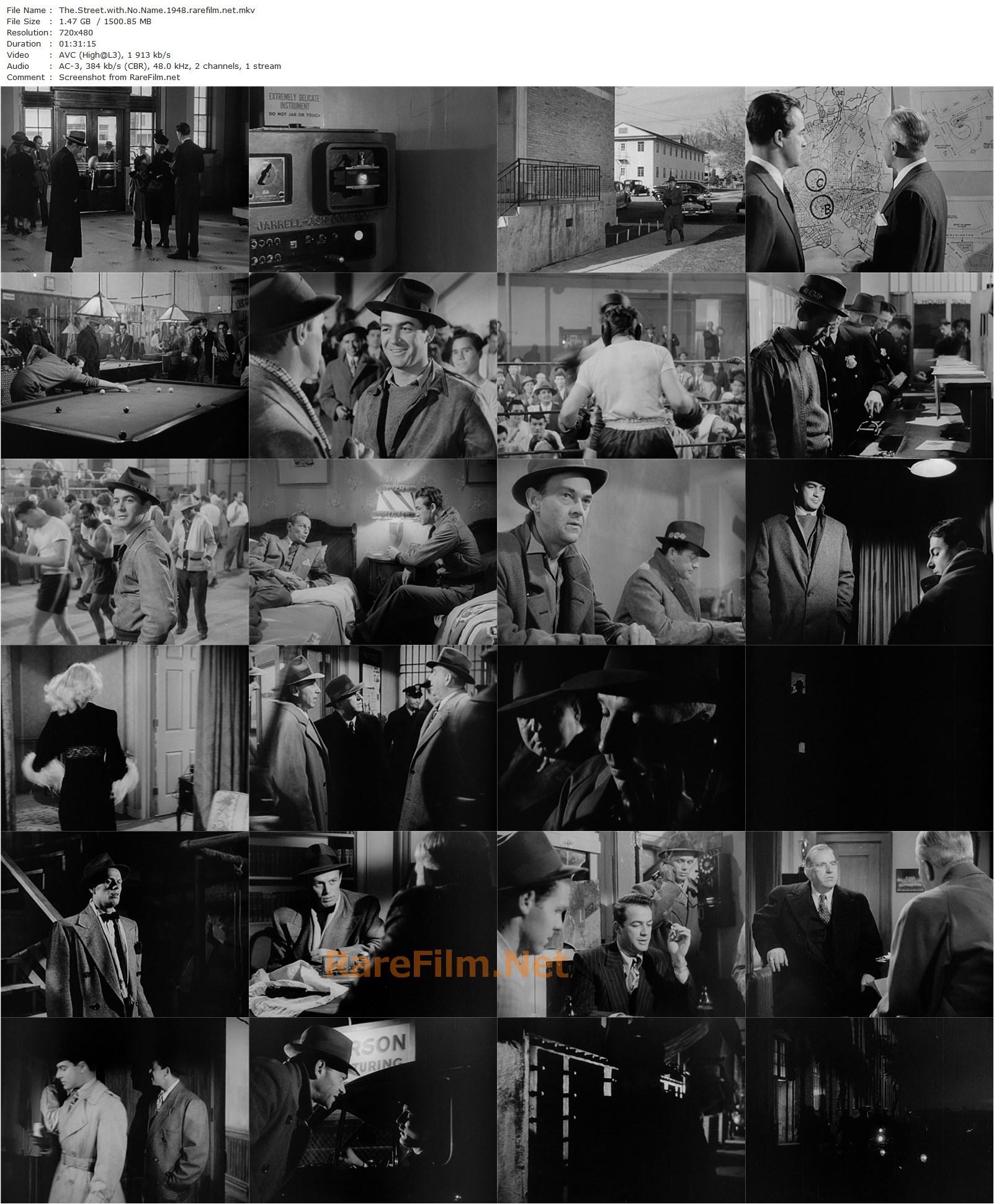 The Street with No Name (1948) William Keighley, Mark Stevens, Richard Widmark, Lloyd Nolan-poster