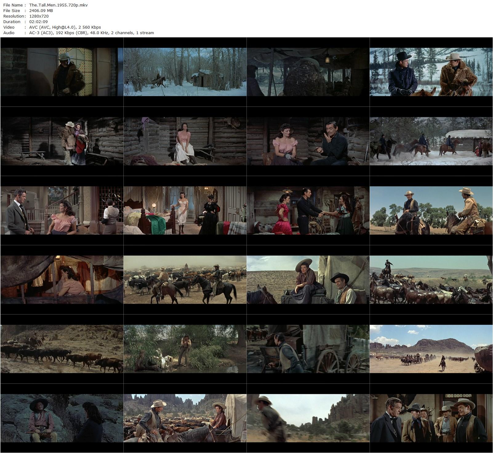 The Tall Men (1955) Raoul Walsh, Clark Gable, Jane Russell, Robert Ryan-poster