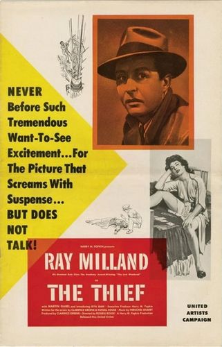 The Thief (1952) Russell Rouse, Ray Milland, Martin Gabel, Harry Bronson