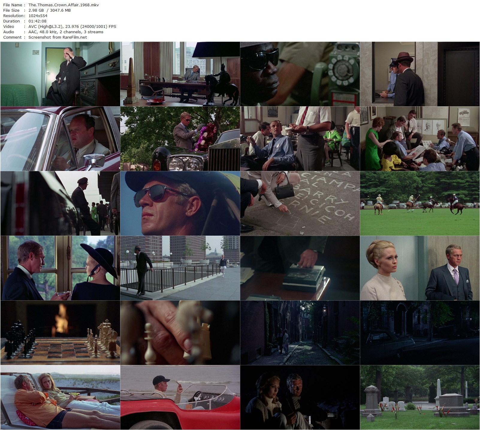 The Thomas Crown Affair (1968) Norman Jewison, Steve McQueen, Faye Dunaway, Paul Burke-poster