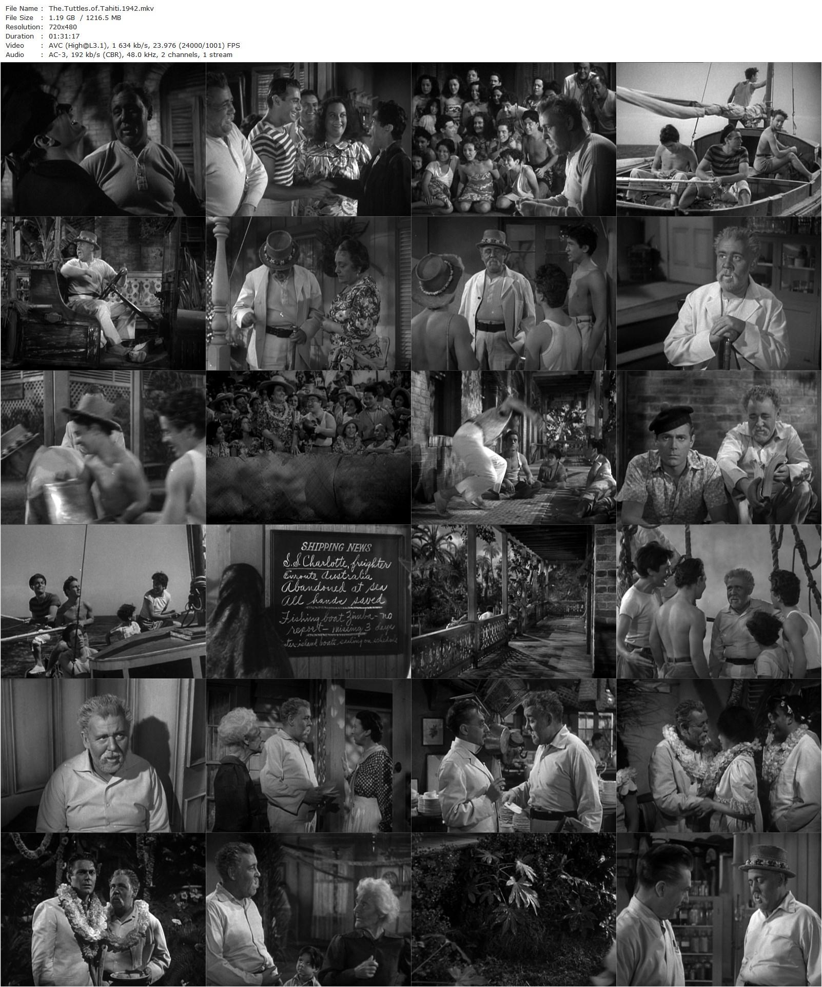 The Tuttles of Tahiti (1942) Charles Vidor, Charles Laughton, Jon Hall, Peggy Drake-poster