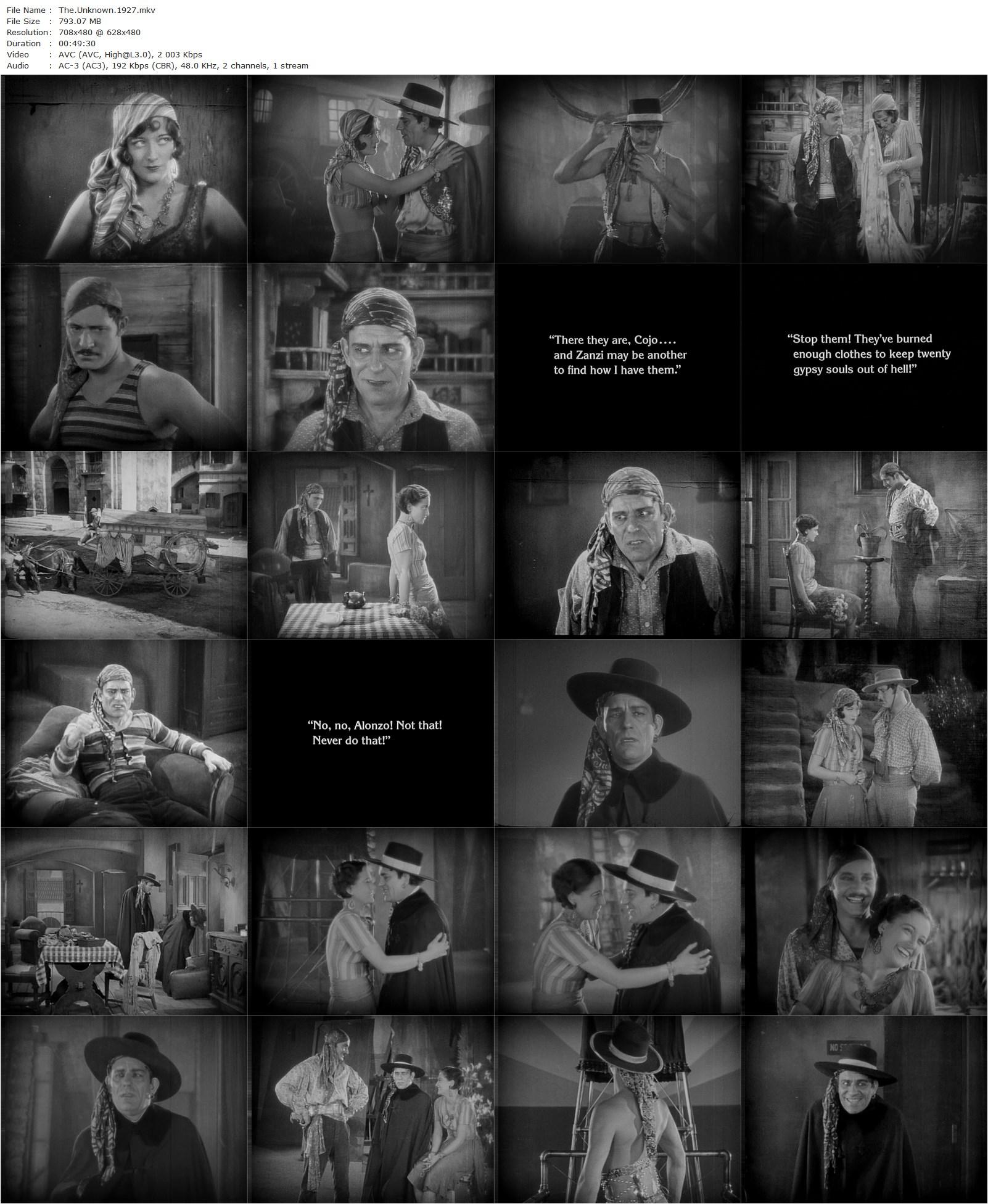 The Unknown (1927) Tod Browning, Lon Chaney, Norman Kerry, Joan Crawford-poster