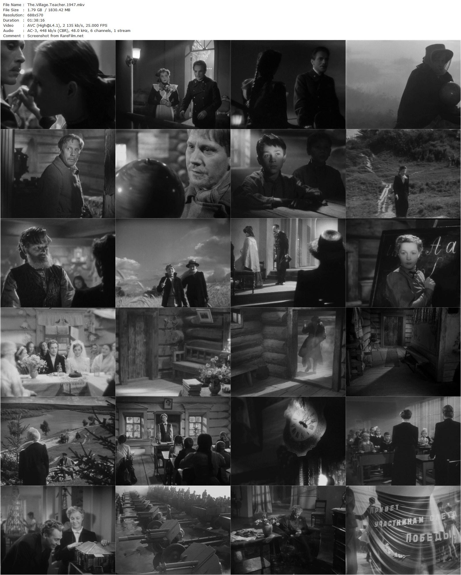 The Village Teacher / Selskaya uchitelnitsa (1947) Mark Donskoy, Vera Maretskaya, Pavel Olenev, Daniil Sagal-poster
