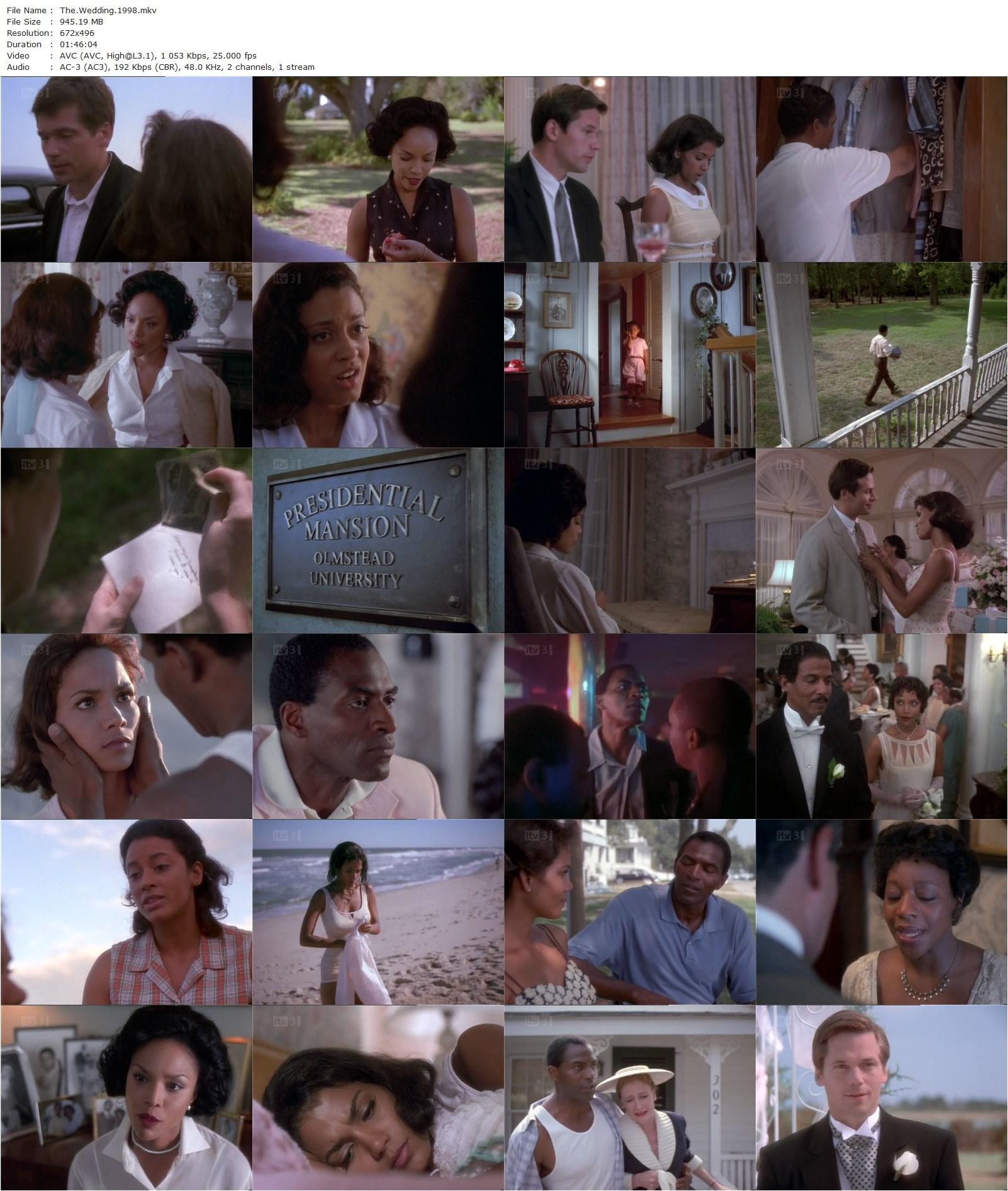 The Wedding (1998) Charles Burnett, Halle Berry, Eric Thal, Lynn Whitfield-poster