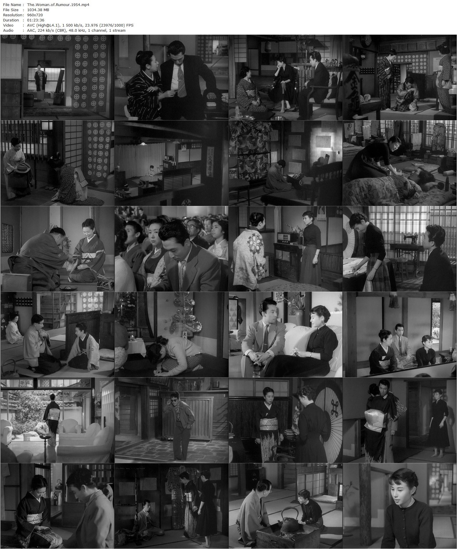 The Woman of Rumour AKA Uwasa no onna (1954) Kenji Mizoguchi, Kinuyo Tanaka, Tomoemon Otani, Yoshiko Kuga-poster