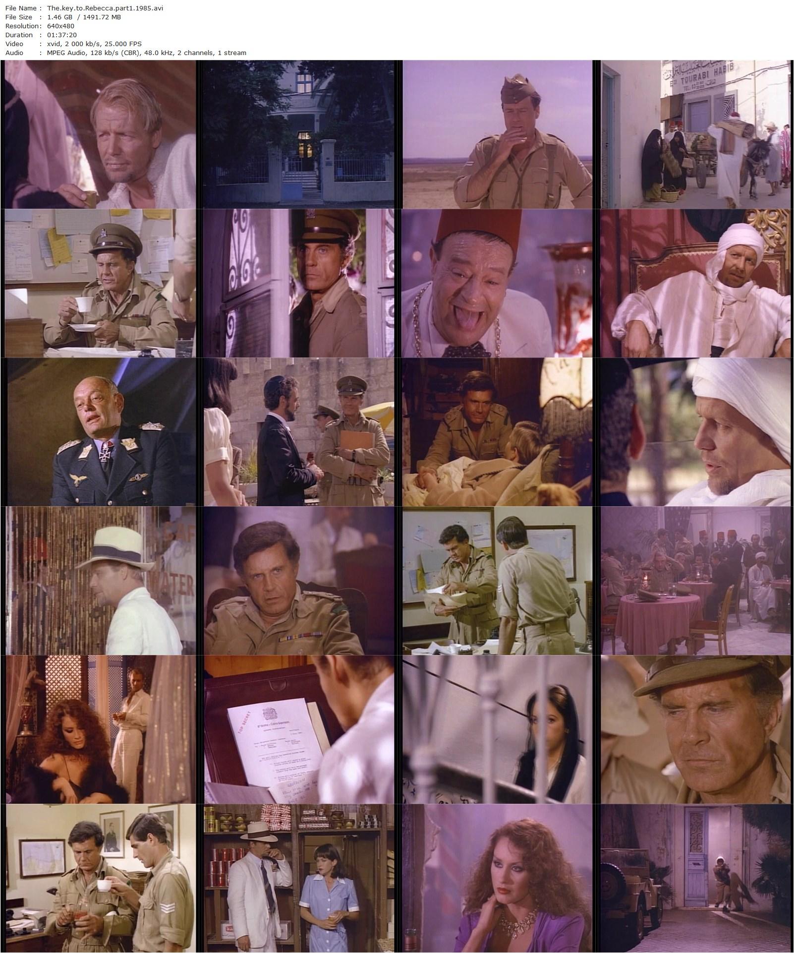 The Key to Rebecca (1985) David Hemmings, Cliff Robertson, David Soul, Season Hubley-poster