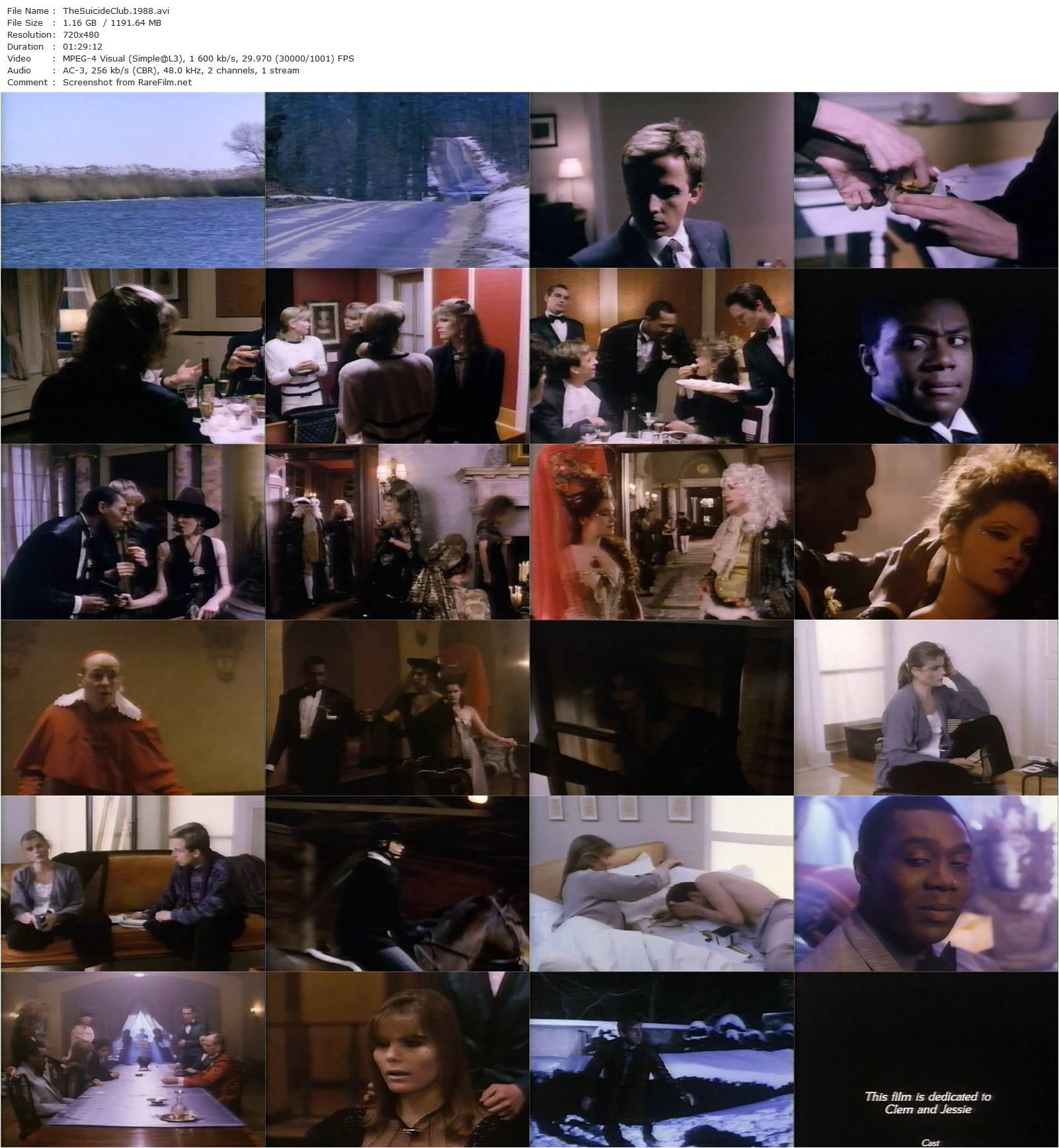 The Suicide Club (1988) James Bruce, Mariel Hemingway, Robert Joy, Lenny Henry-poster