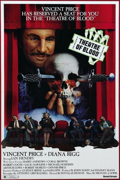 Theatre of Blood (1973) Douglas Hickox, Vincent Price, Diana Rigg, Ian Hendry, Comedy, Horror