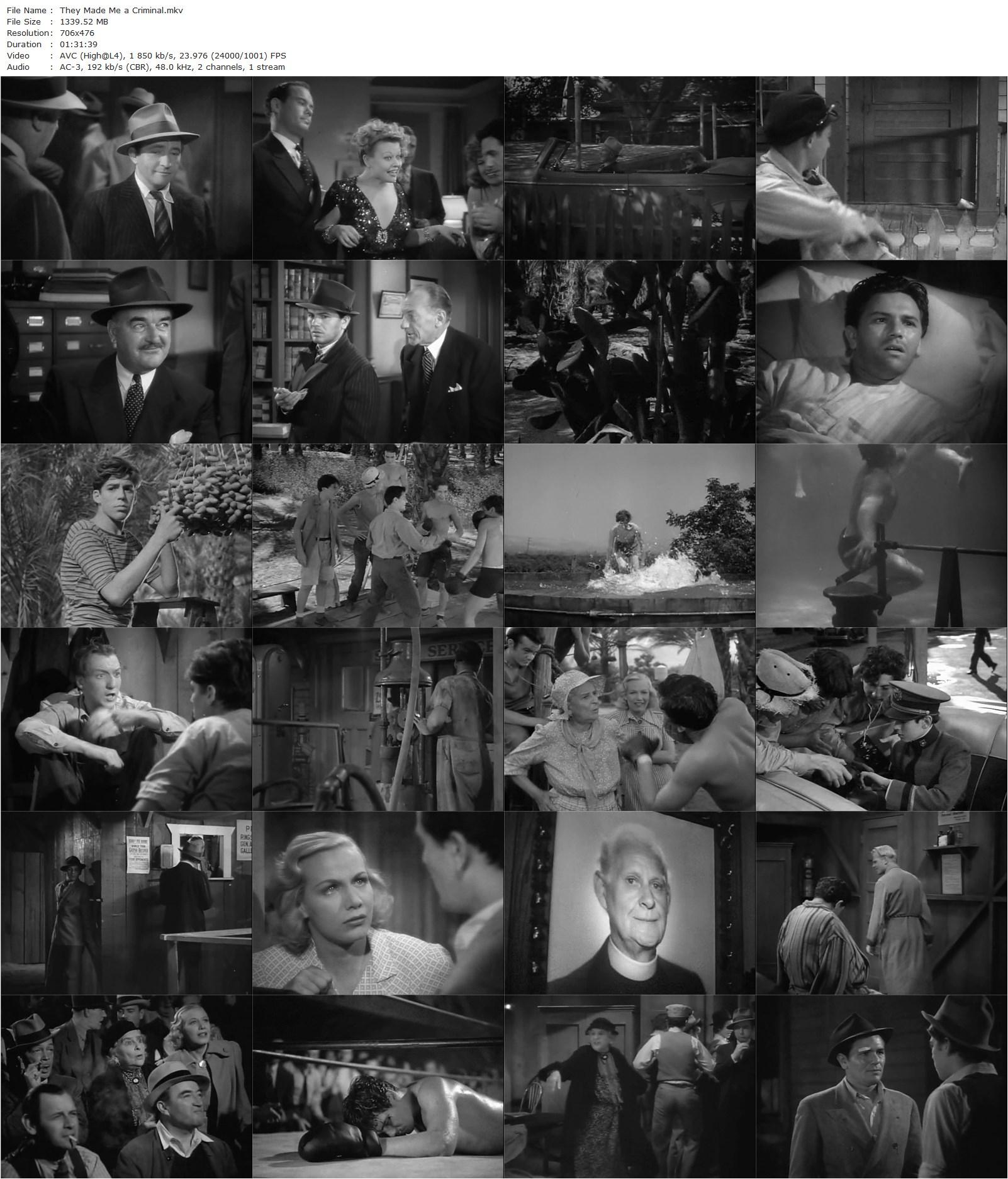 They Made Me a Criminal (1939) Busby Berkeley, John Garfield, Claude Rains, The ‘Dead End’ Kids-poster