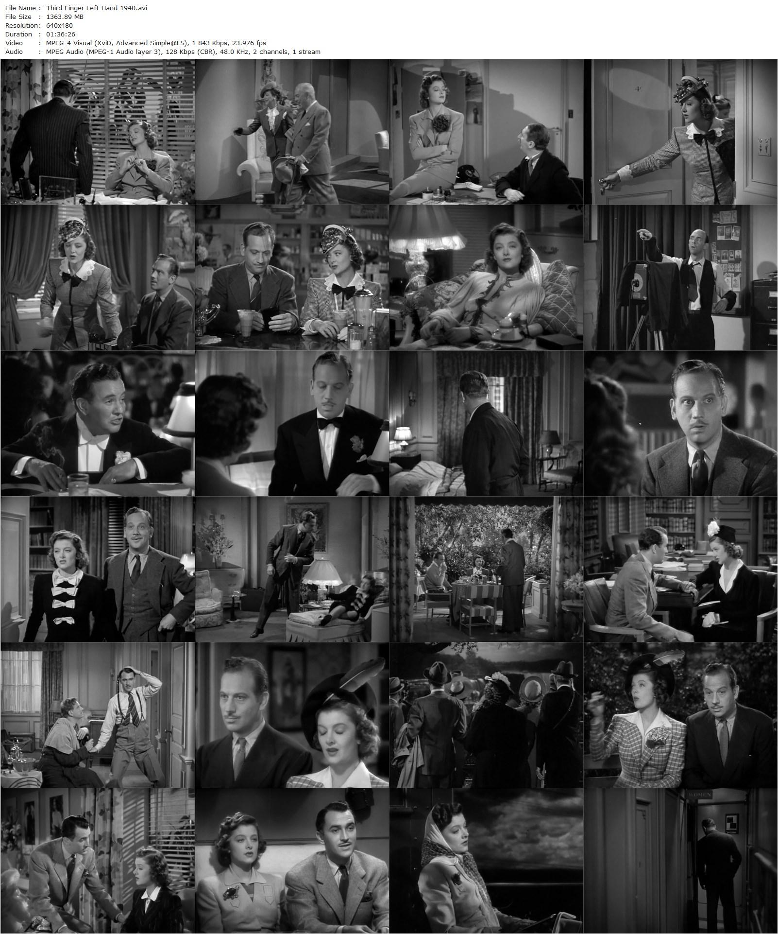 Third Finger, Left Hand (1940) Robert Z. Leonard, Myrna Loy, Melvyn Douglas, Raymond Walburn-poster