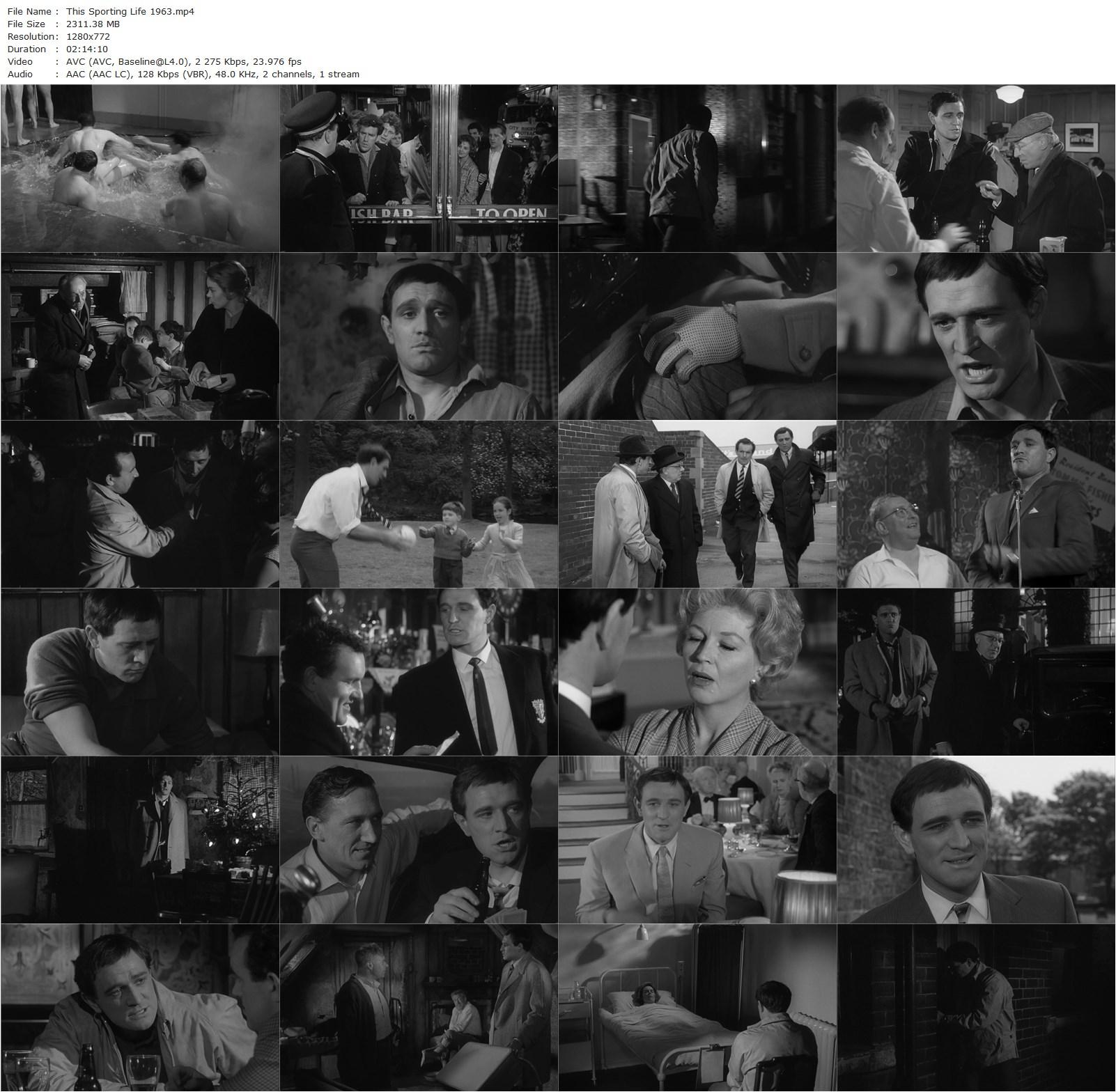 This Sporting Life (1963) Lindsay Anderson, Richard Harris, Rachel Roberts, Alan Badel-poster