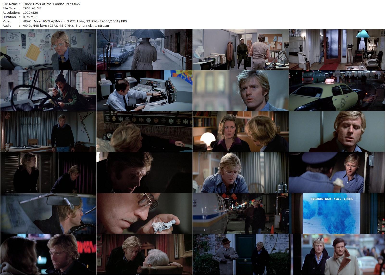 Three Days of the Condor (1975) Sydney Pollack, Robert Redford, Faye Dunaway, Cliff Robertson-poster