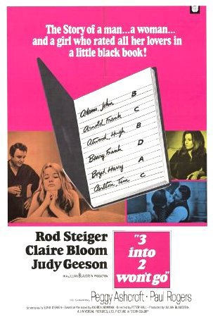 Three Into Two Won’t Go (1969) Peter Hall, Rod Steiger, Claire Bloom, Judy Geeson, Drama