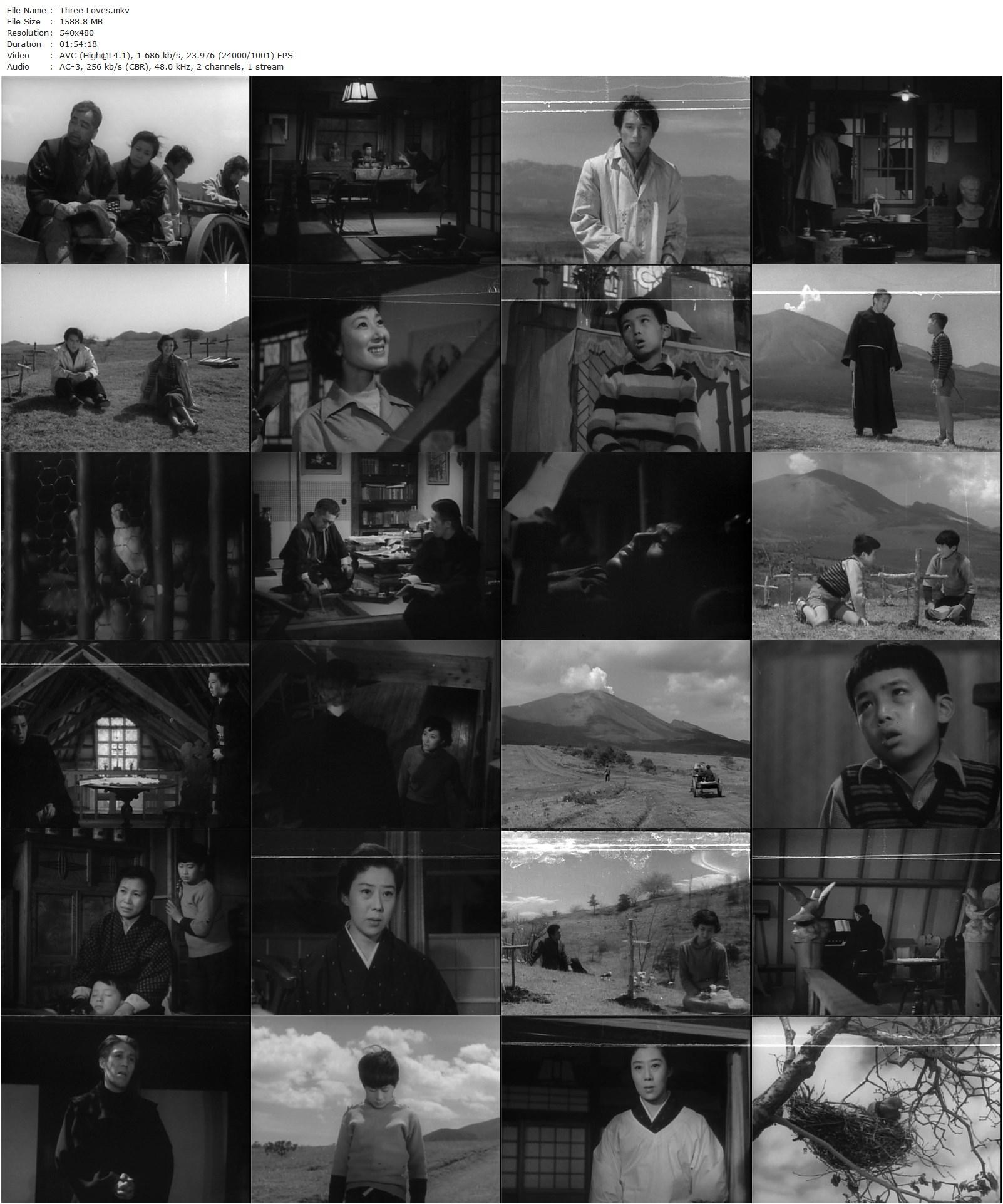 Three Loves AKA Mittsu no ai (1954) Masaki Kobayashi, Isuzu Yamada, Kô Mishima, Yûnosuke Itô-poster