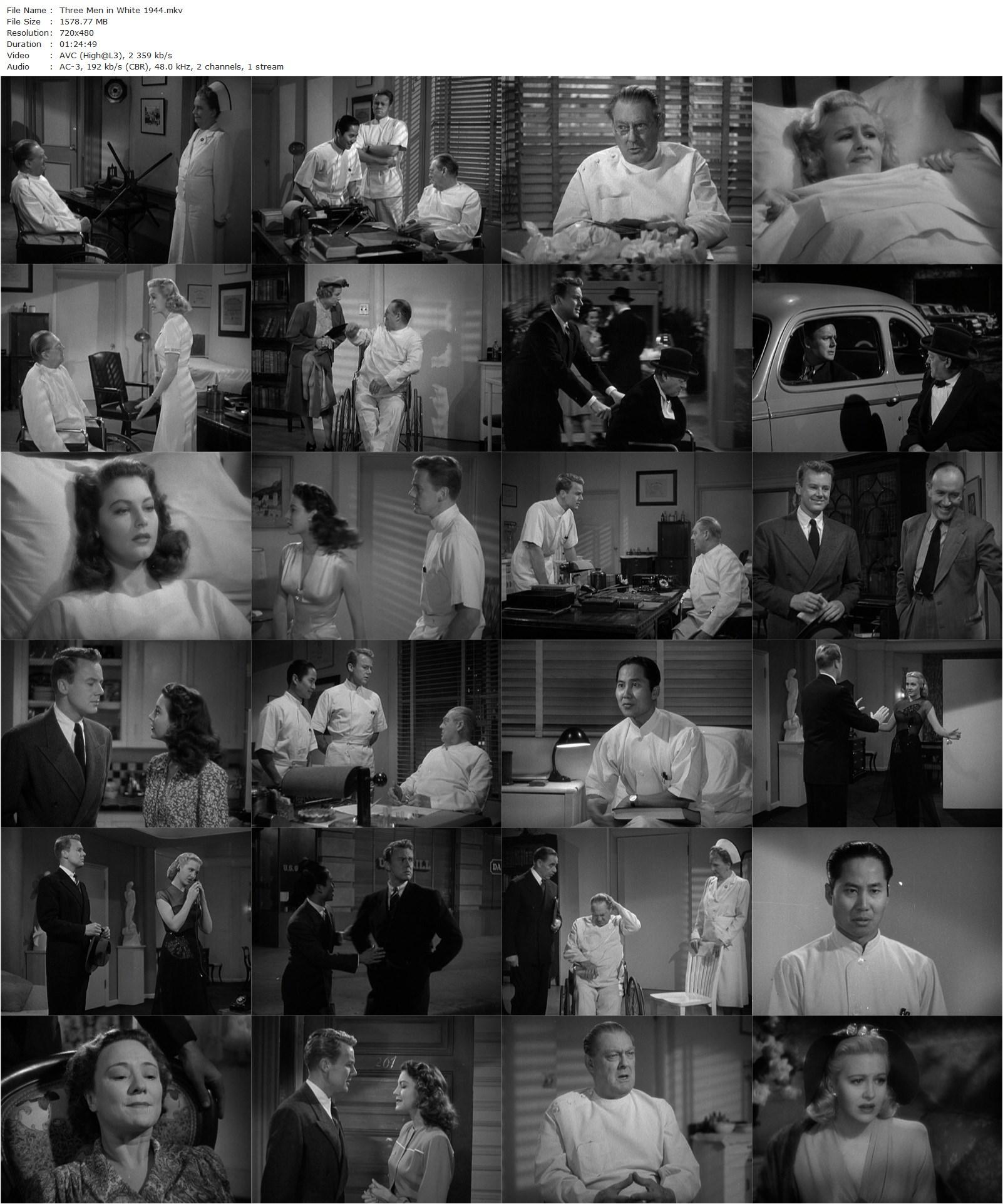 3 Men in White (1944) Willis Goldbeck, Lionel Barrymore, Van Johnson, Marilyn Maxwell-poster