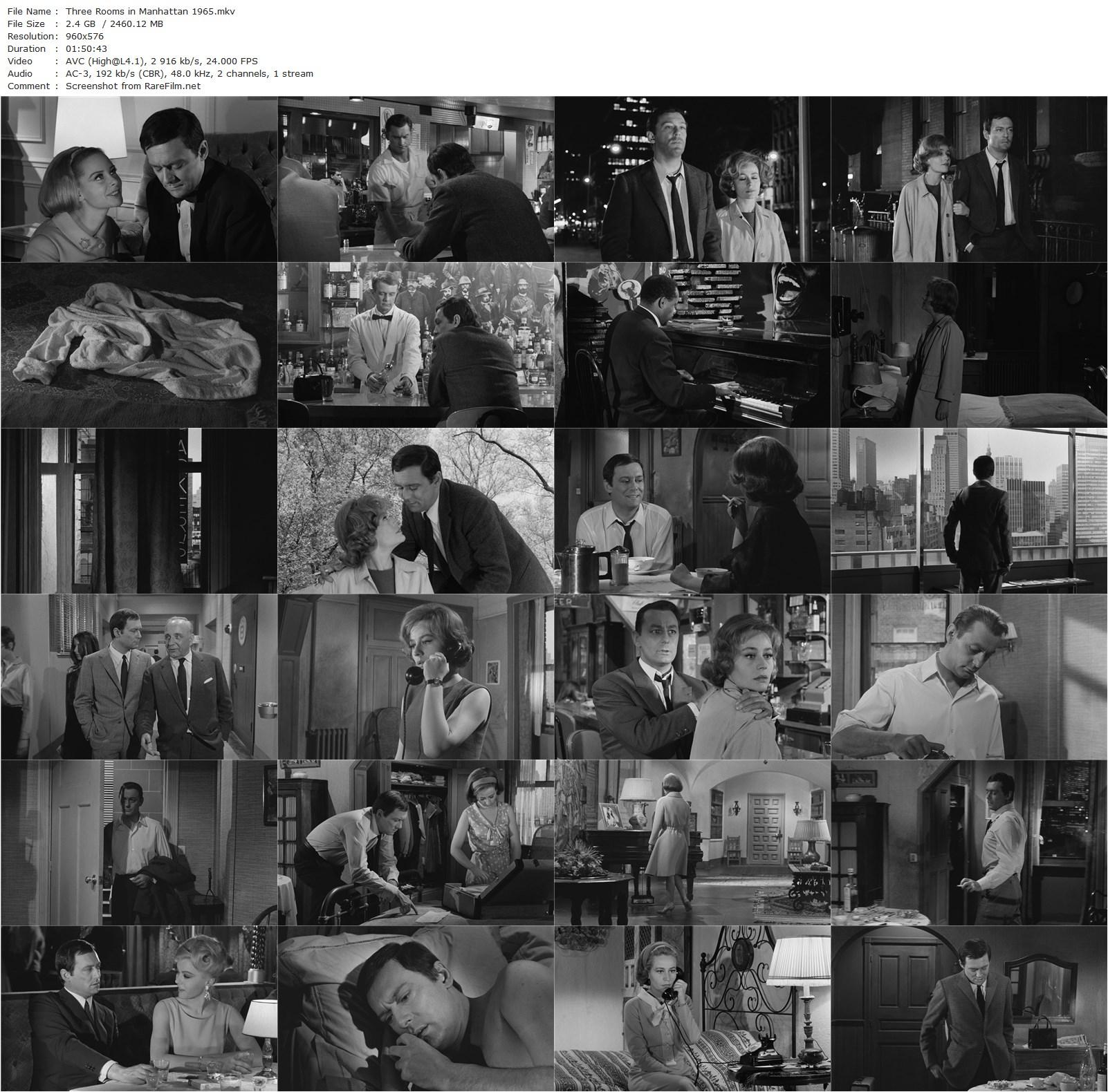 Three Rooms in Manhattan / Trois chambres à Manhattan (1965) Marcel Carné, Annie Girardot, Maurice Ronet, O.E. Hasse-poster