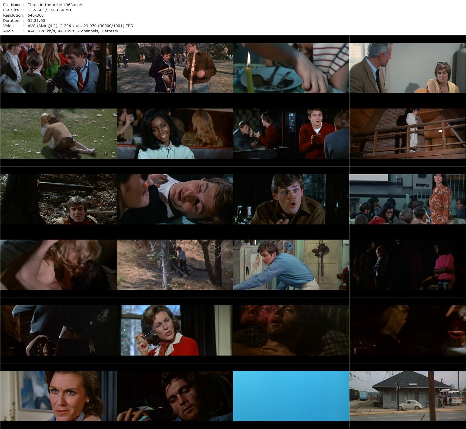 Three in the Attic (1968) Richard Wilson, Christopher Jones, Judy Pace, Yvette Mimieux-poster