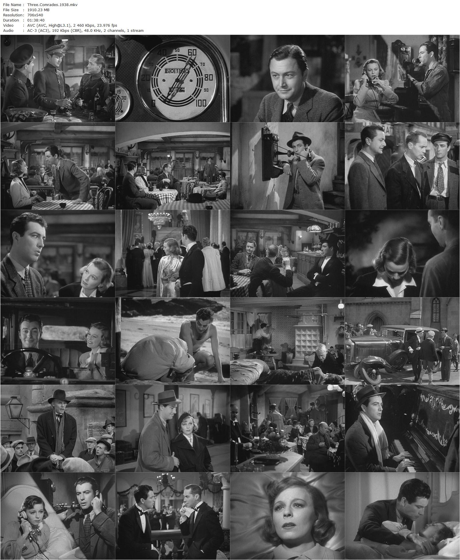 Three Comrades (1938) Frank Borzage, Robert Taylor, Margaret Sullavan, Franchot Tone-poster