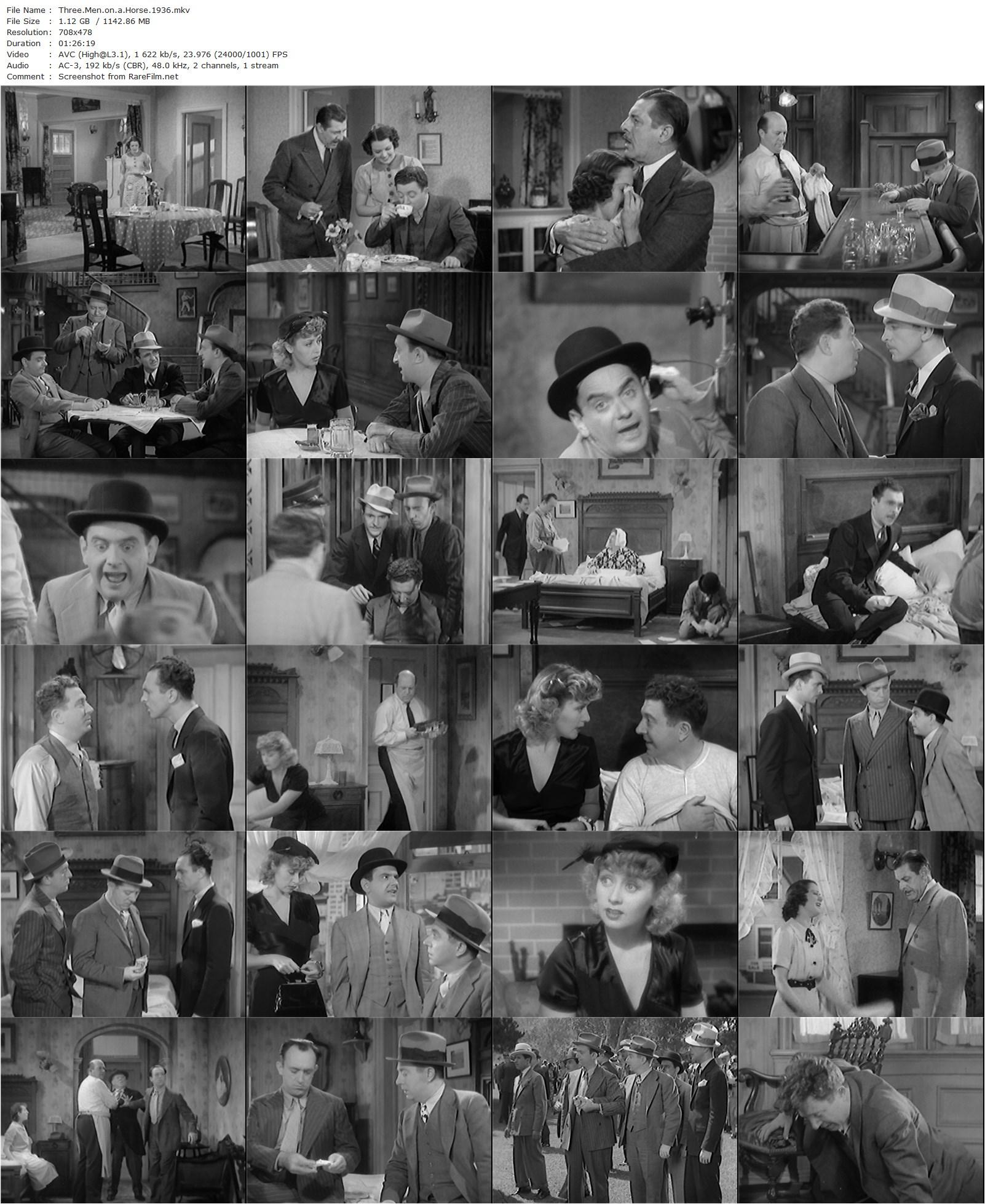 Three Men on a Horse (1936) Mervyn LeRoy, Frank McHugh, Joan Blondell, Guy Kibbee-poster