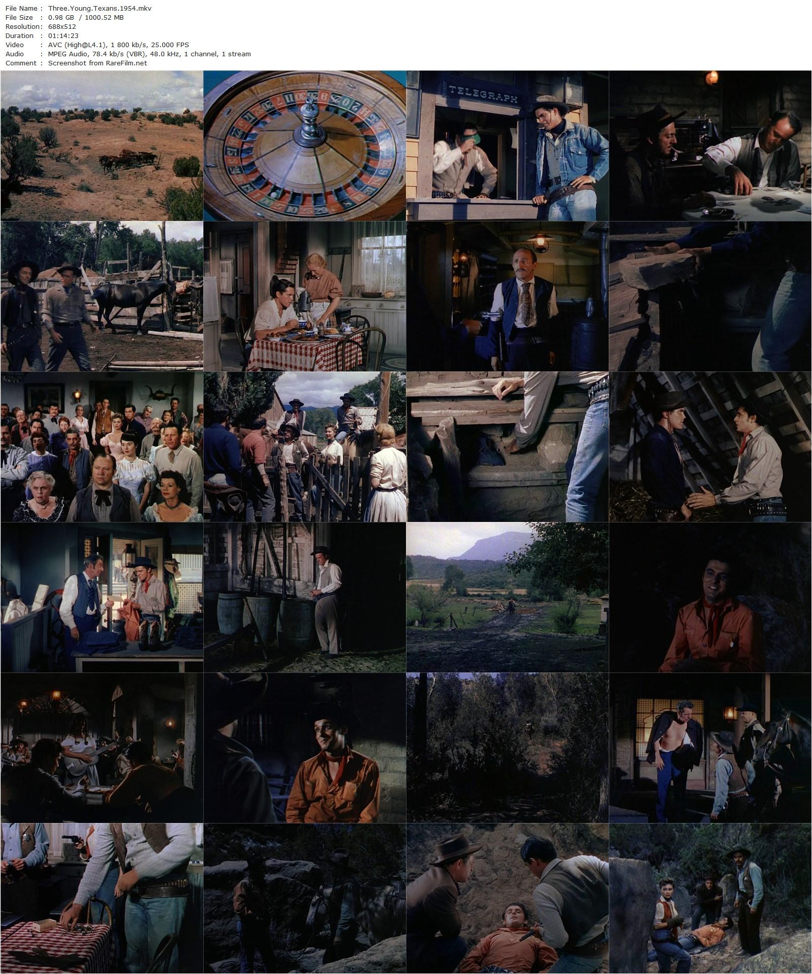 Three Young Texans (1954) Henry Levin, Mitzi Gaynor, Jeffrey Hunter, Keefe Brasselle-poster