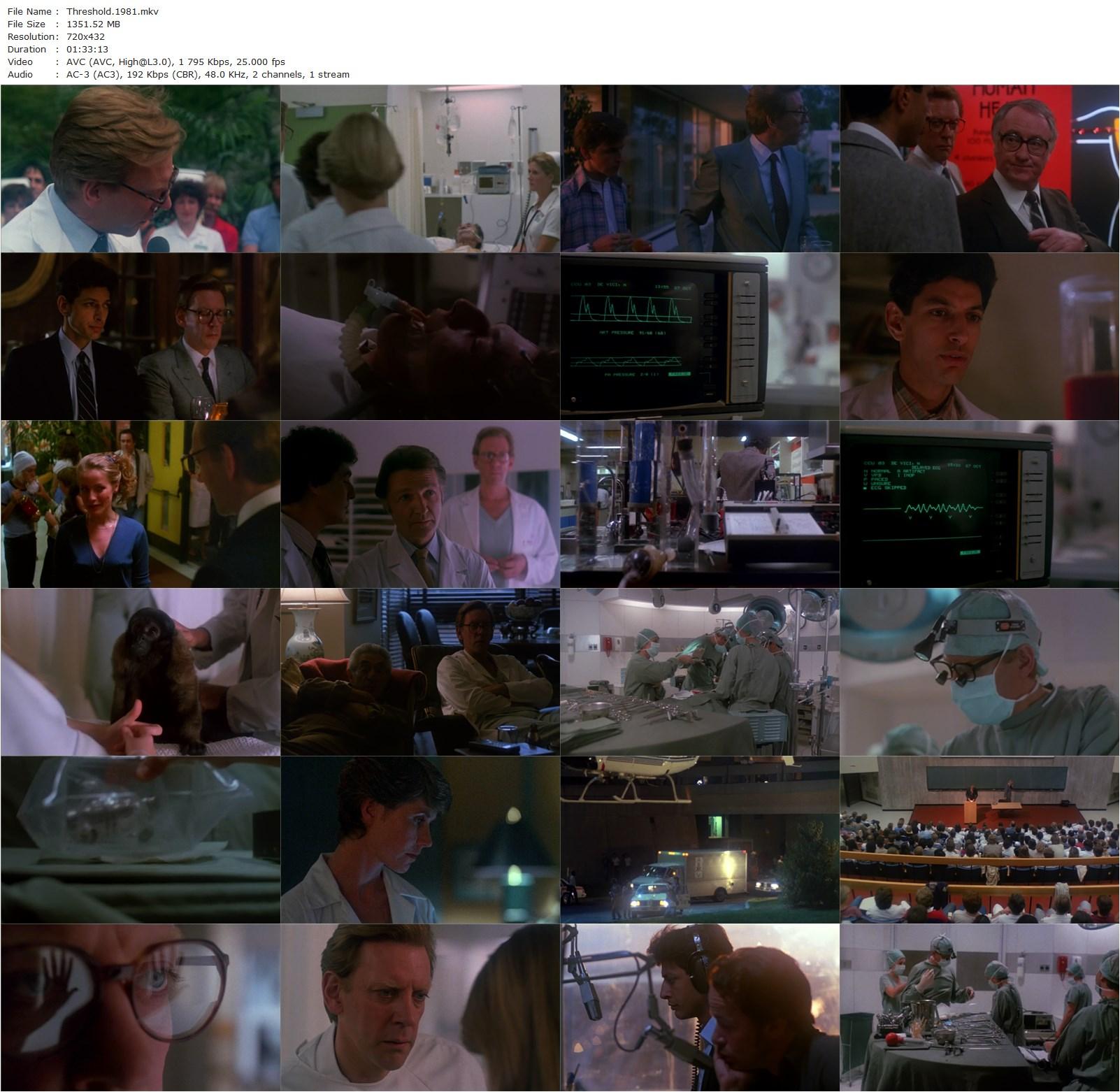 Threshold (1981) Richard Pearce, Donald Sutherland, John Marley, Sharon Acker-poster