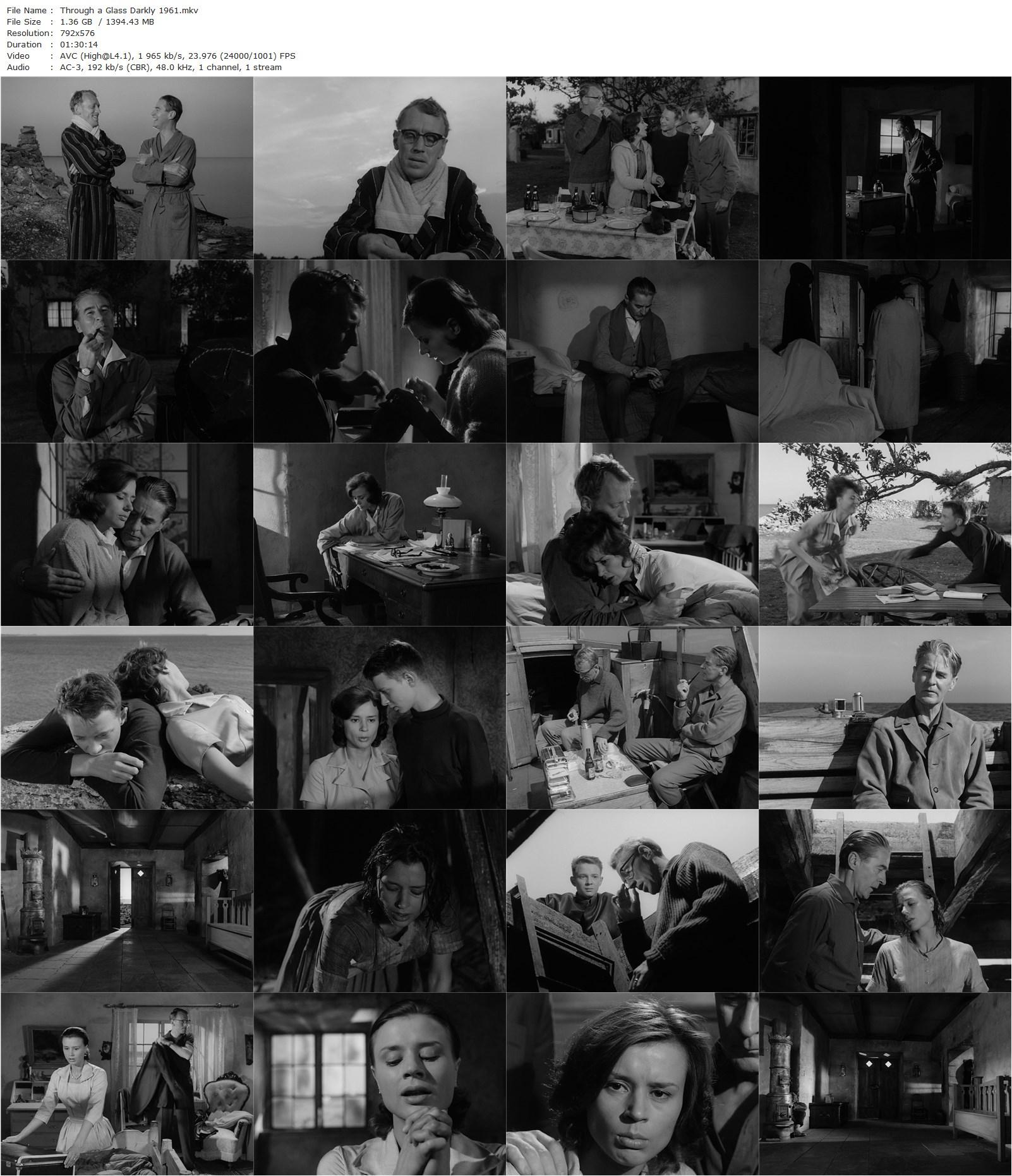 Through a Glass Darkly AKA Såsom i en spegel (1961) Ingmar Bergman, Harriet Andersson, Gunnar Björnstrand, Max von Sydow-poster